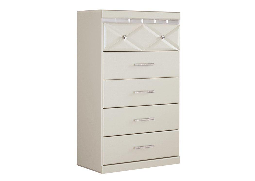 Dreamur Champagne Five Drawer Chest,ABF Signature Design by Ashley