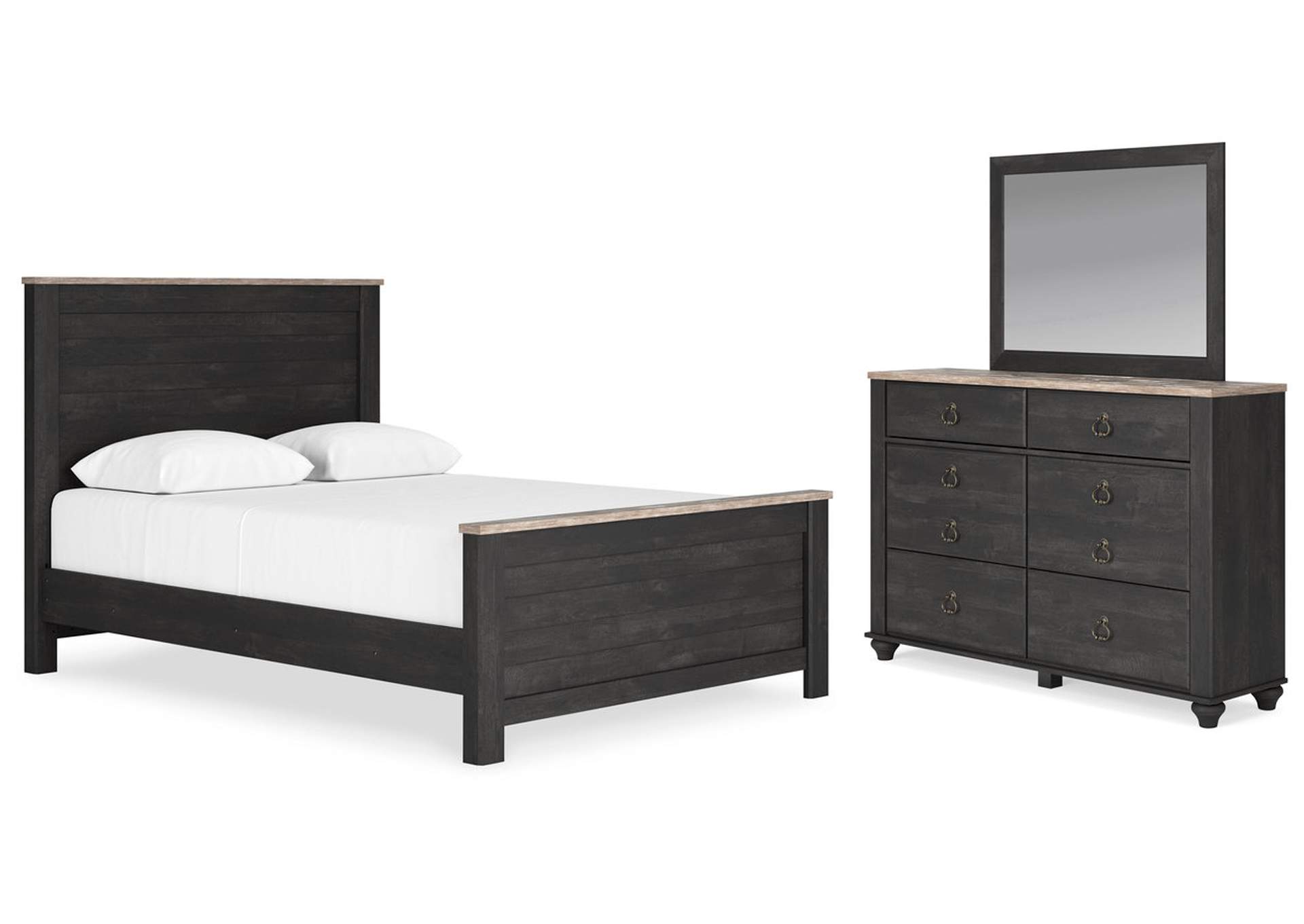 Nanforth Queen Panel Bed, Dresser and Mirror,Signature Design By Ashley