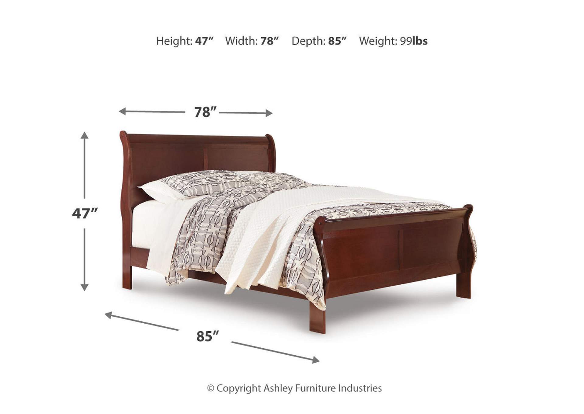 Alisdair King Sleigh Bed with Mirrored Dresser,Signature Design By Ashley