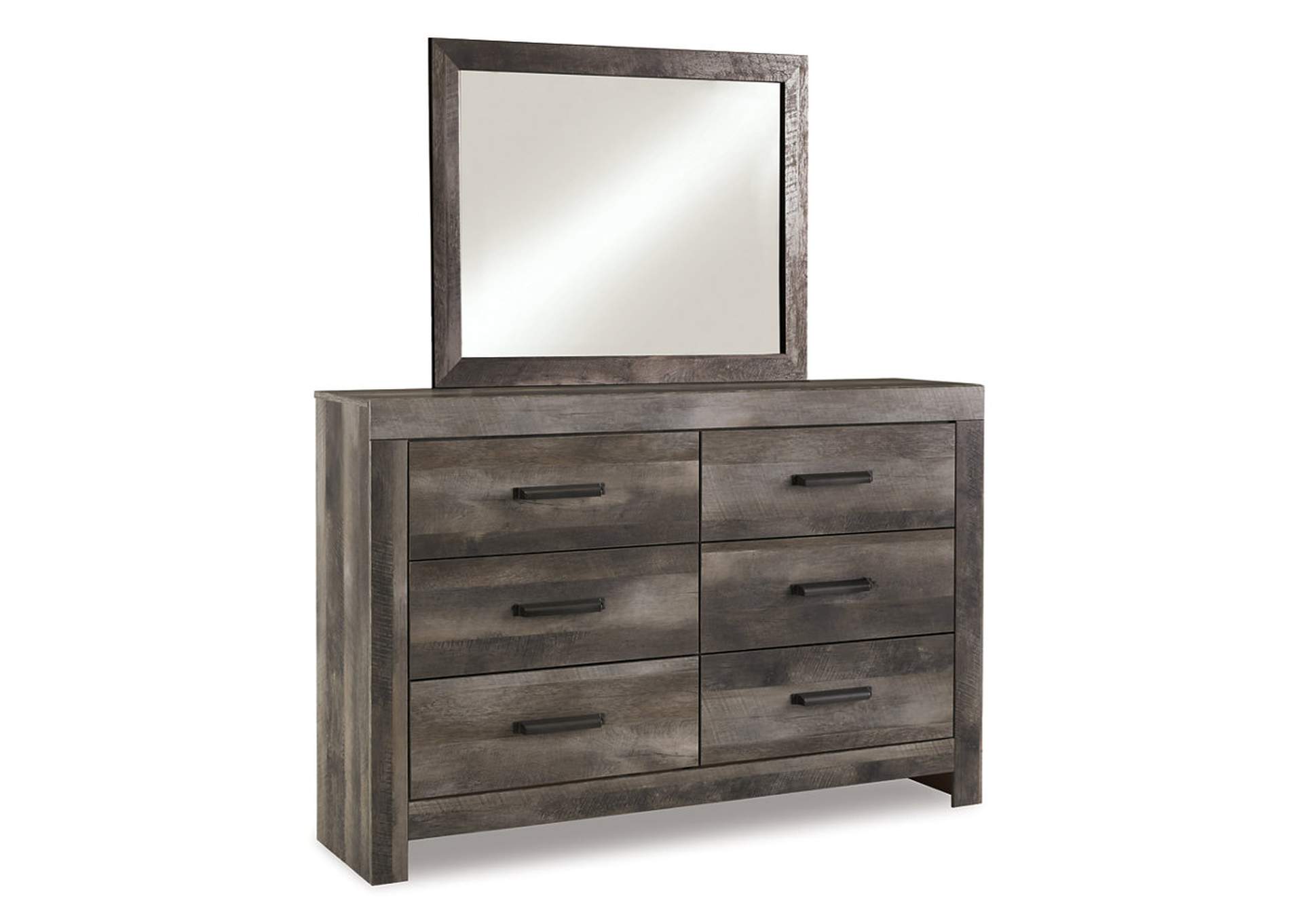 Wynnlow King Crossbuck Panel Bed with Mirrored Dresser,Signature Design By Ashley