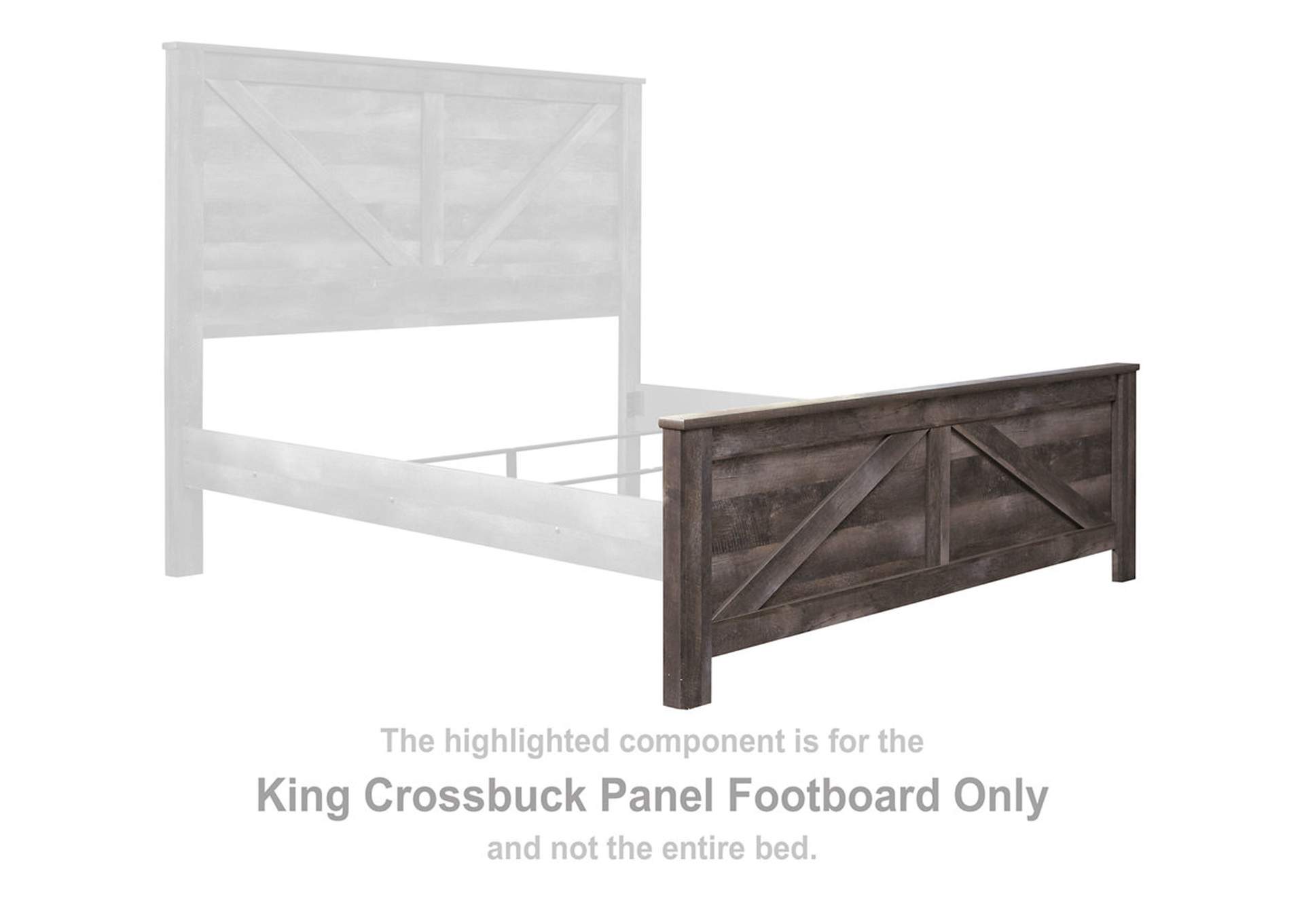 Wynnlow King Crossbuck Panel Bed,Signature Design By Ashley