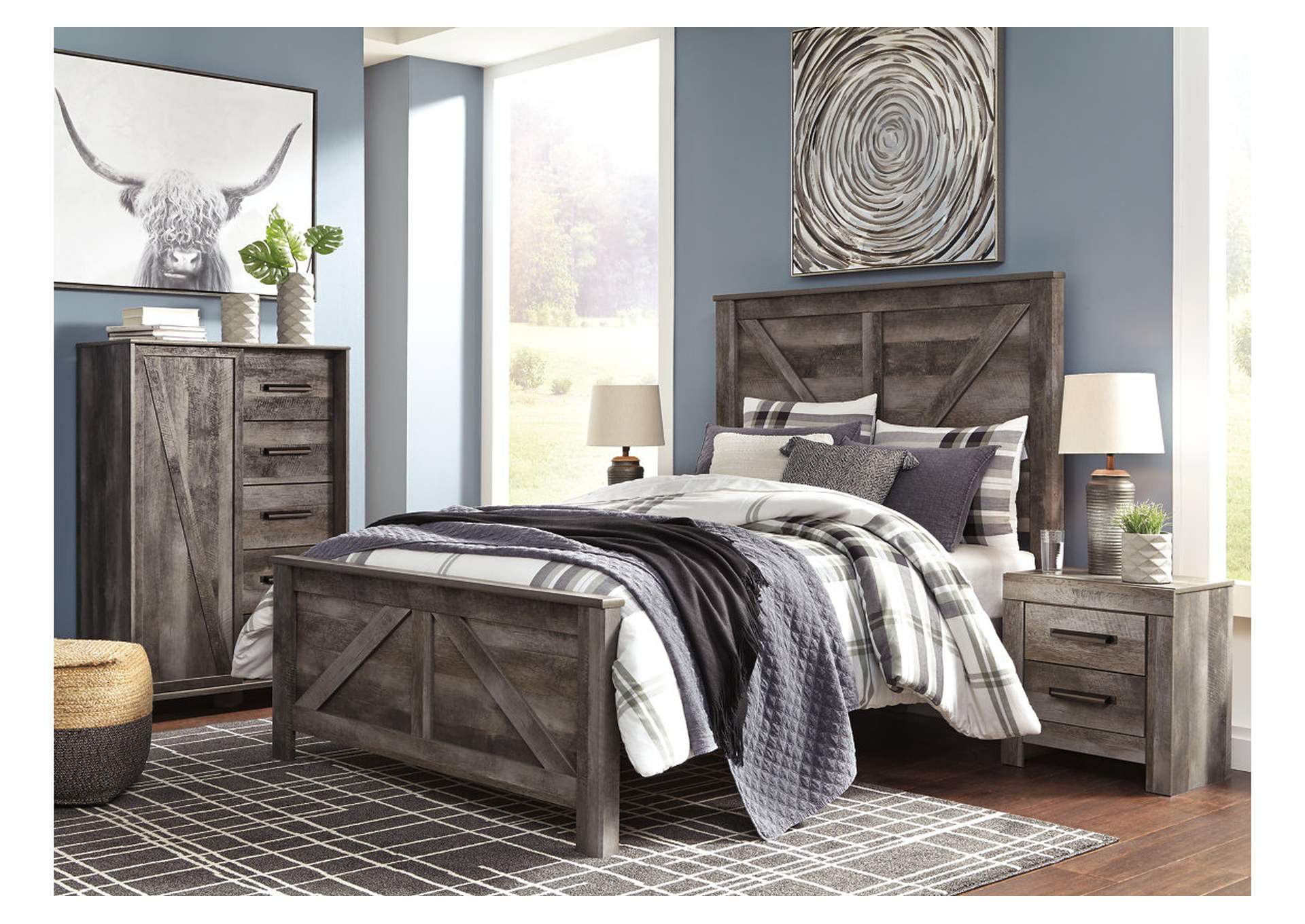 Wynnlow Queen Crossbuck Panel Bed,Signature Design By Ashley