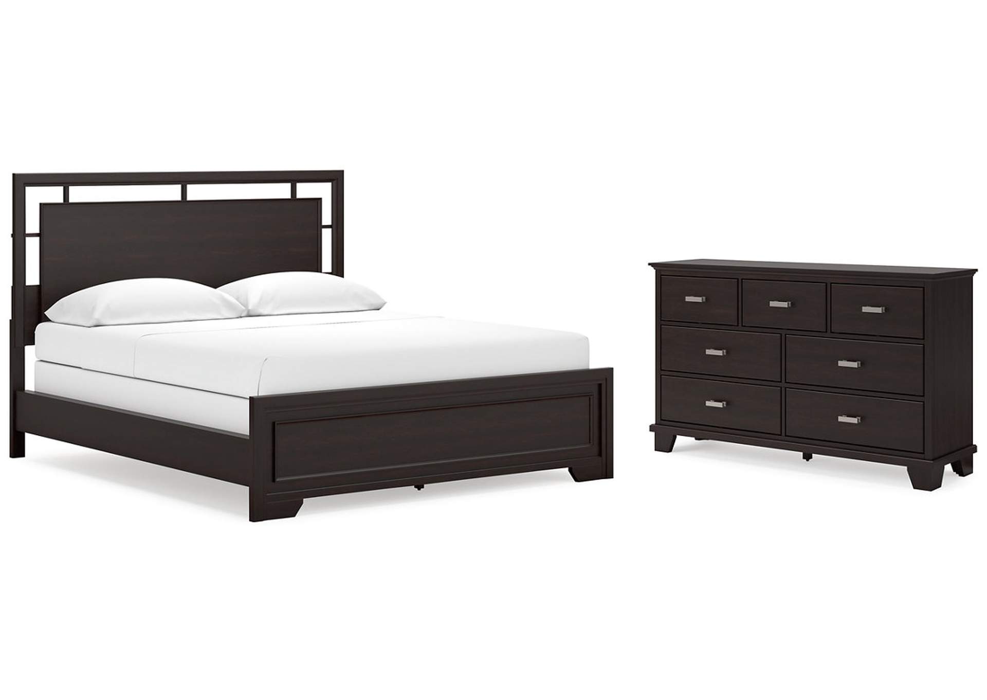 Covetown California King Panel Bed with Dresser,Signature Design By Ashley