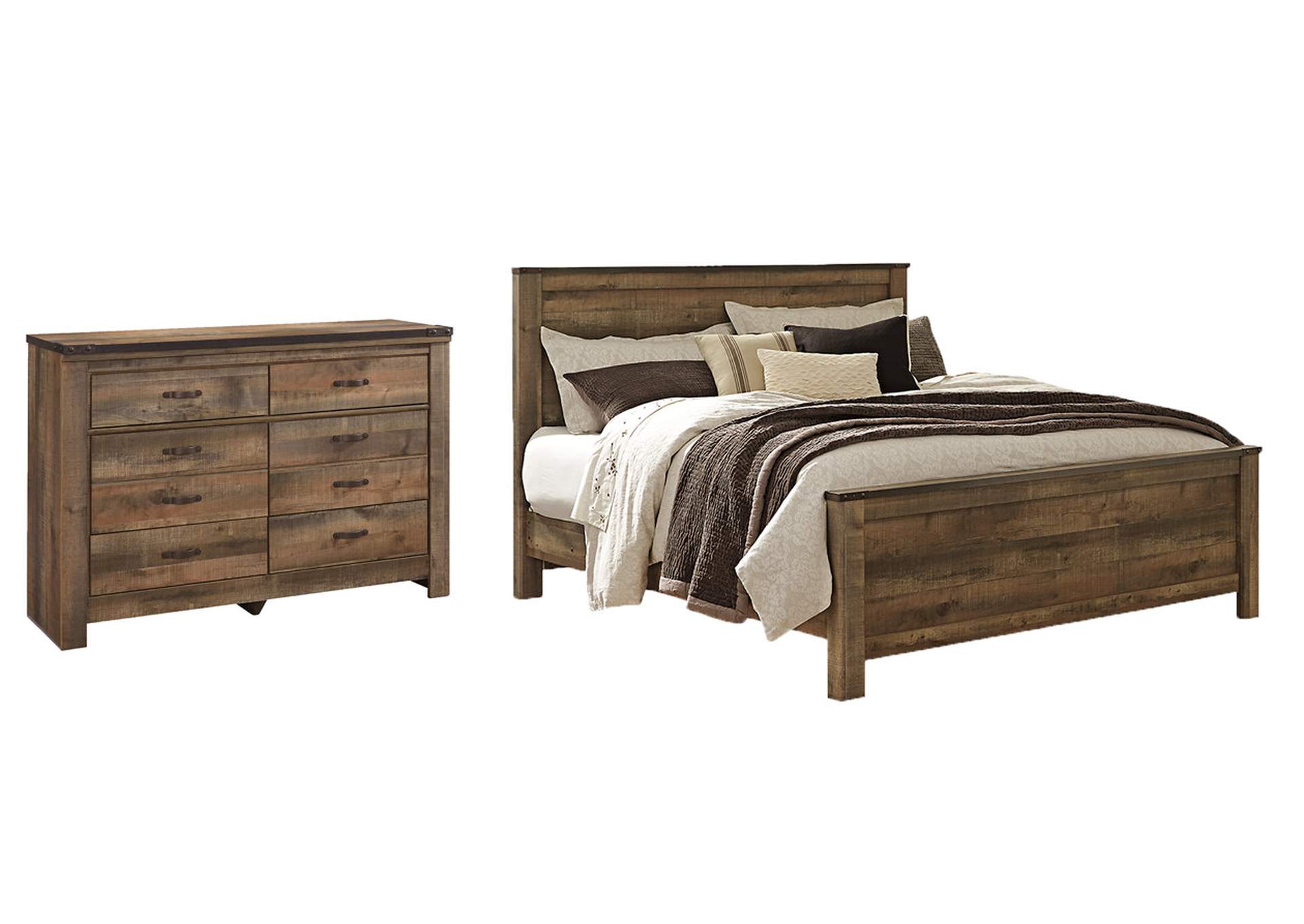 Trinell King Panel Bed with Dresser,Signature Design By Ashley