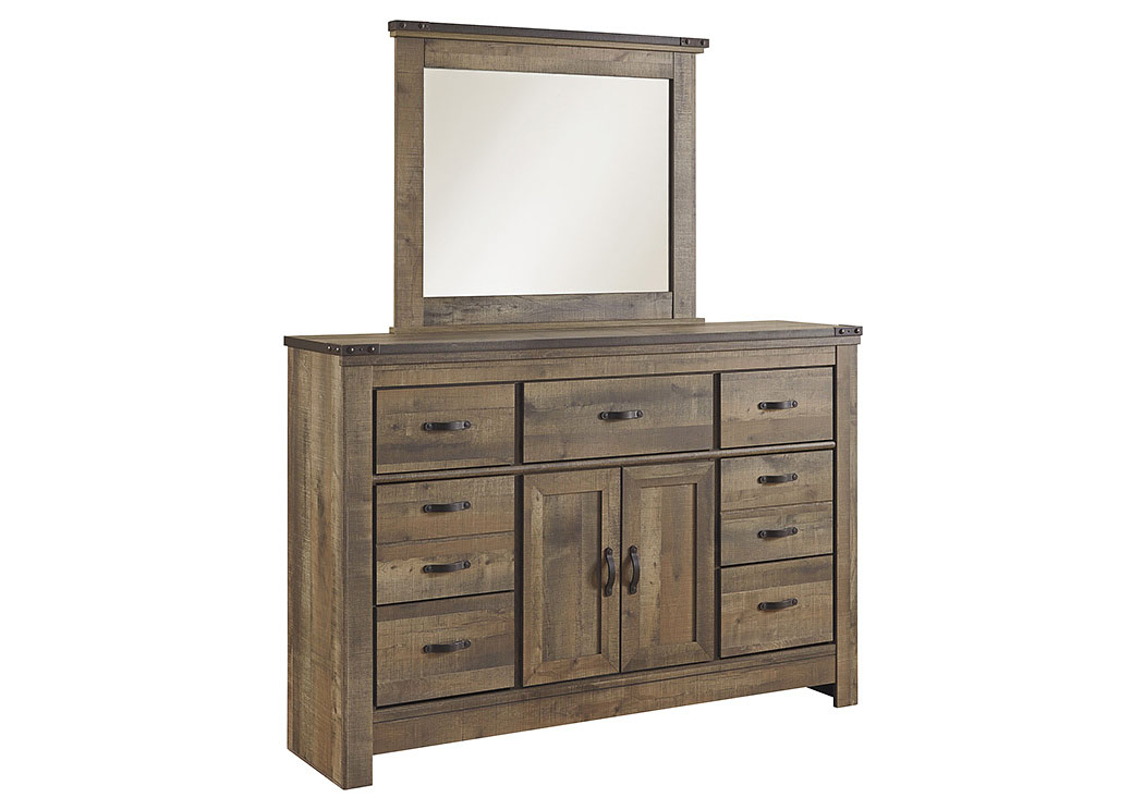 Trinell Brown Dresser with Fireplace Option,ABF Signature Design by Ashley