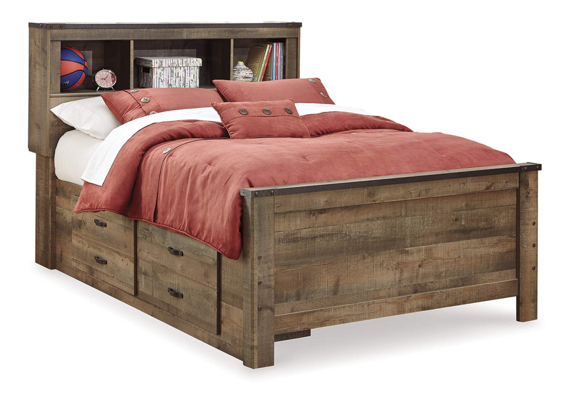 Trinell Full Bookcase Bed with 2 Storage Drawers,Signature Design By Ashley
