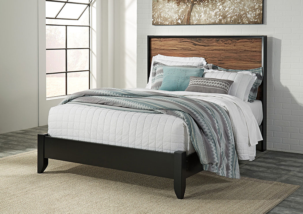 Stavani Black/Brown Queen Panel Bed,ABF Signature Design by Ashley