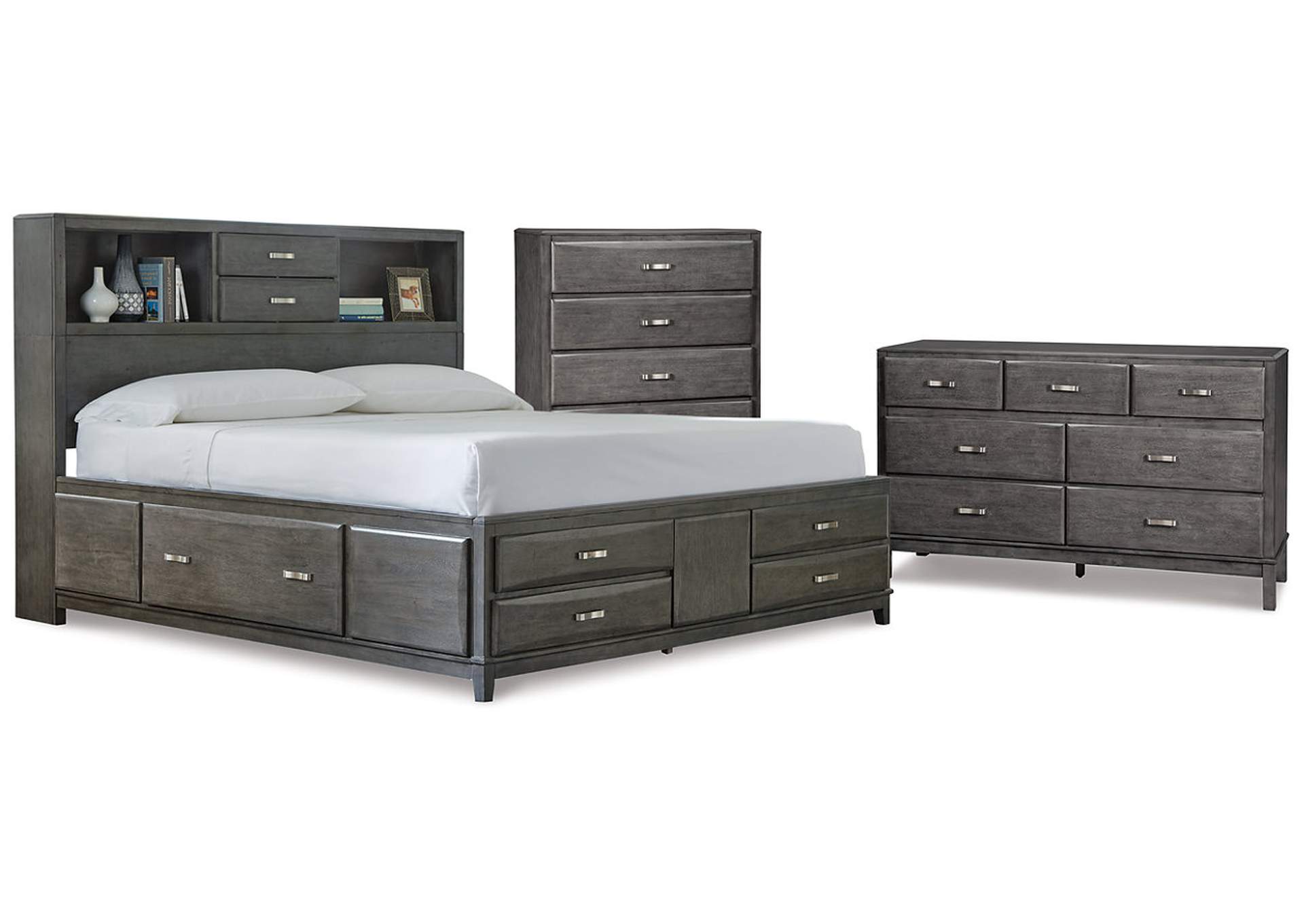 Caitbrook Queen Storage Bed with 8 Drawers