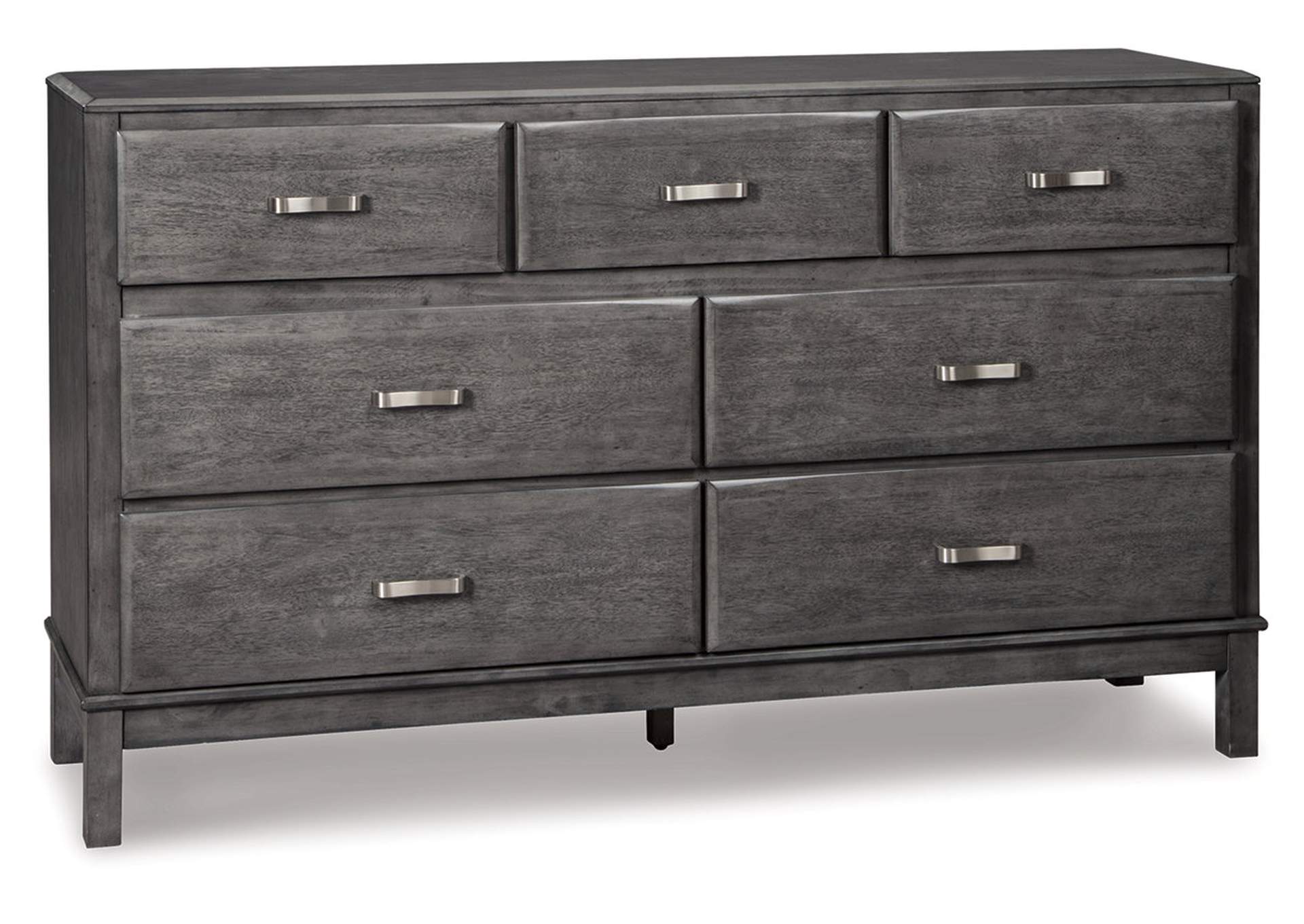 The Caitbrook Gray King Storage Bed With 8 Drawers is available at