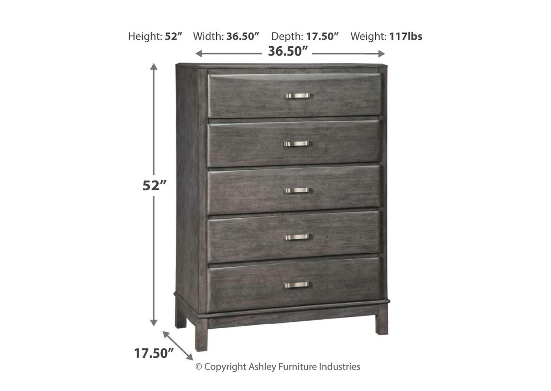 Caitbrook California King Storage Bed with 8 Storage Drawers with Mirrored Dresser, Chest and Nightstand,Signature Design By Ashley