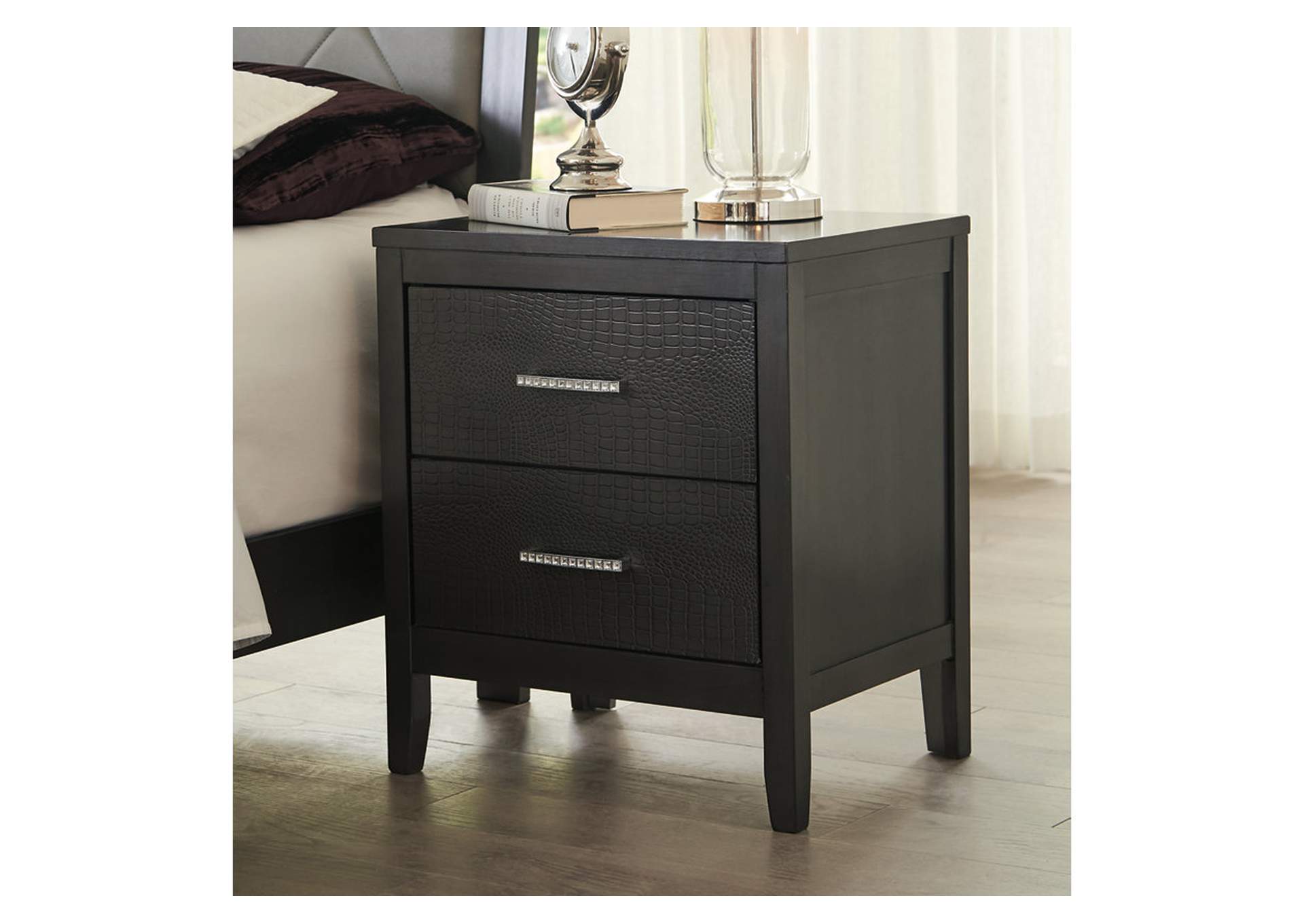 Delmar Gray Nightstand Furniture Exchange