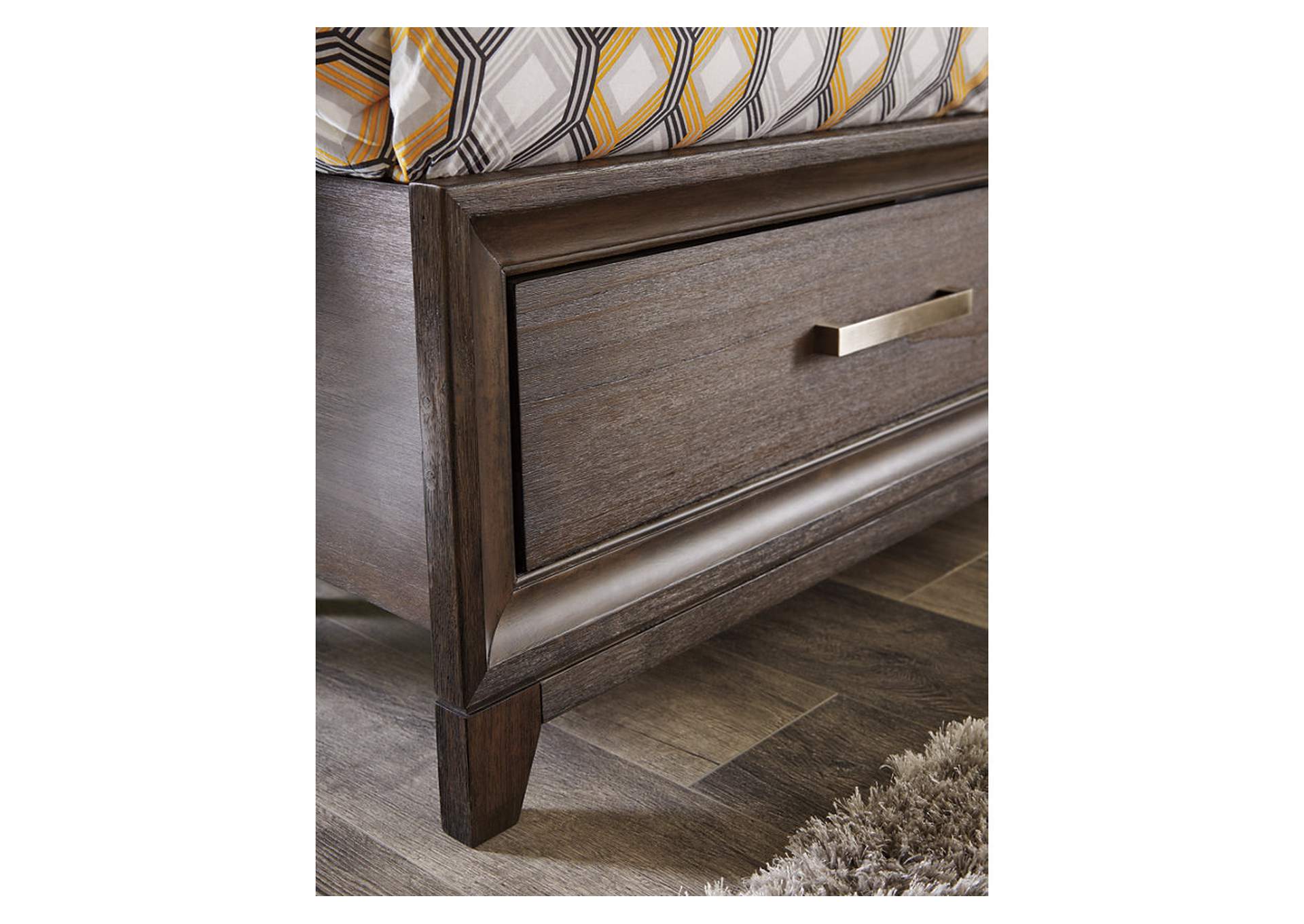 Brueban California King Panel Bed with 2 Storage Drawers,Signature Design By Ashley