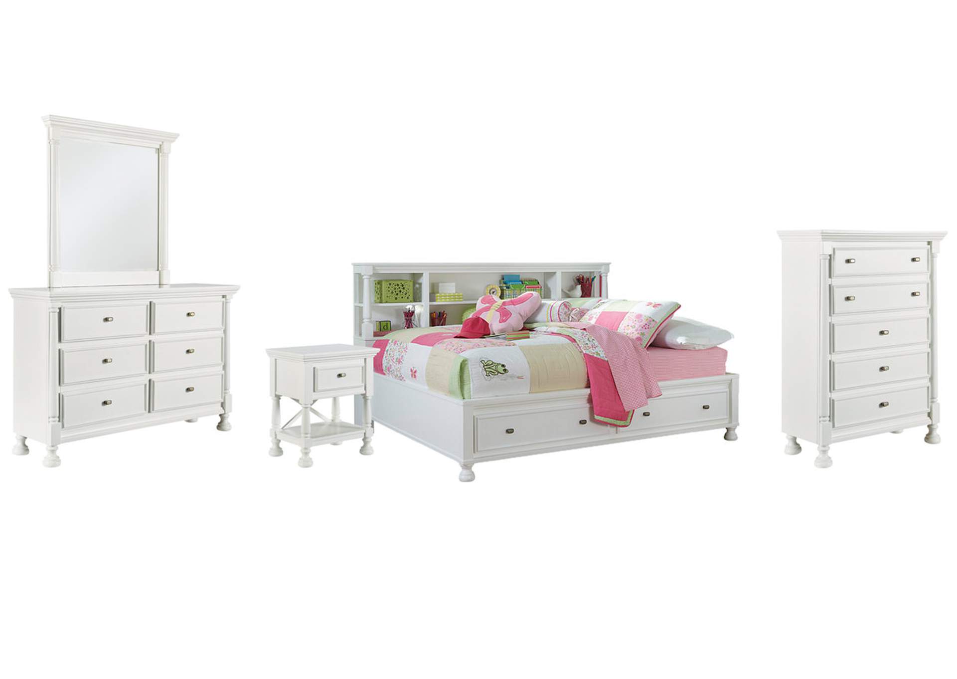 kaslyn bookcase bed