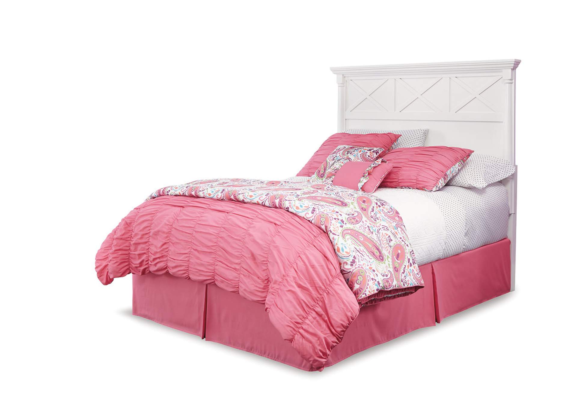 Kaslyn Queen Panel Headboard Bed with Mirrored Dresser, Chest and 2