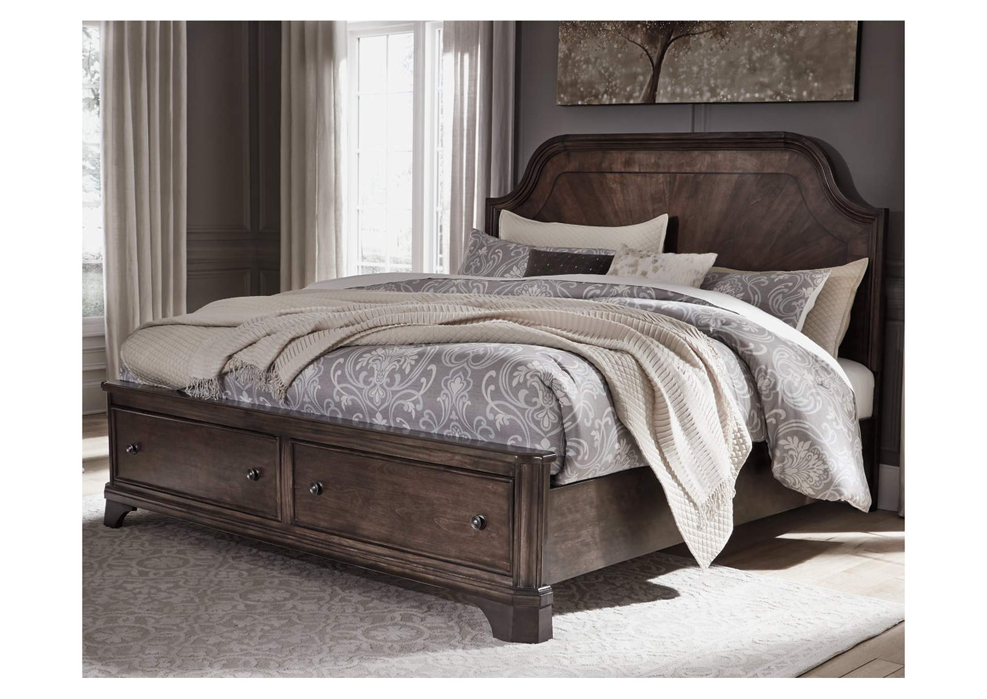 Adinton Queen Panel Bed with 2 Storage Drawers,Signature Design By Ashley