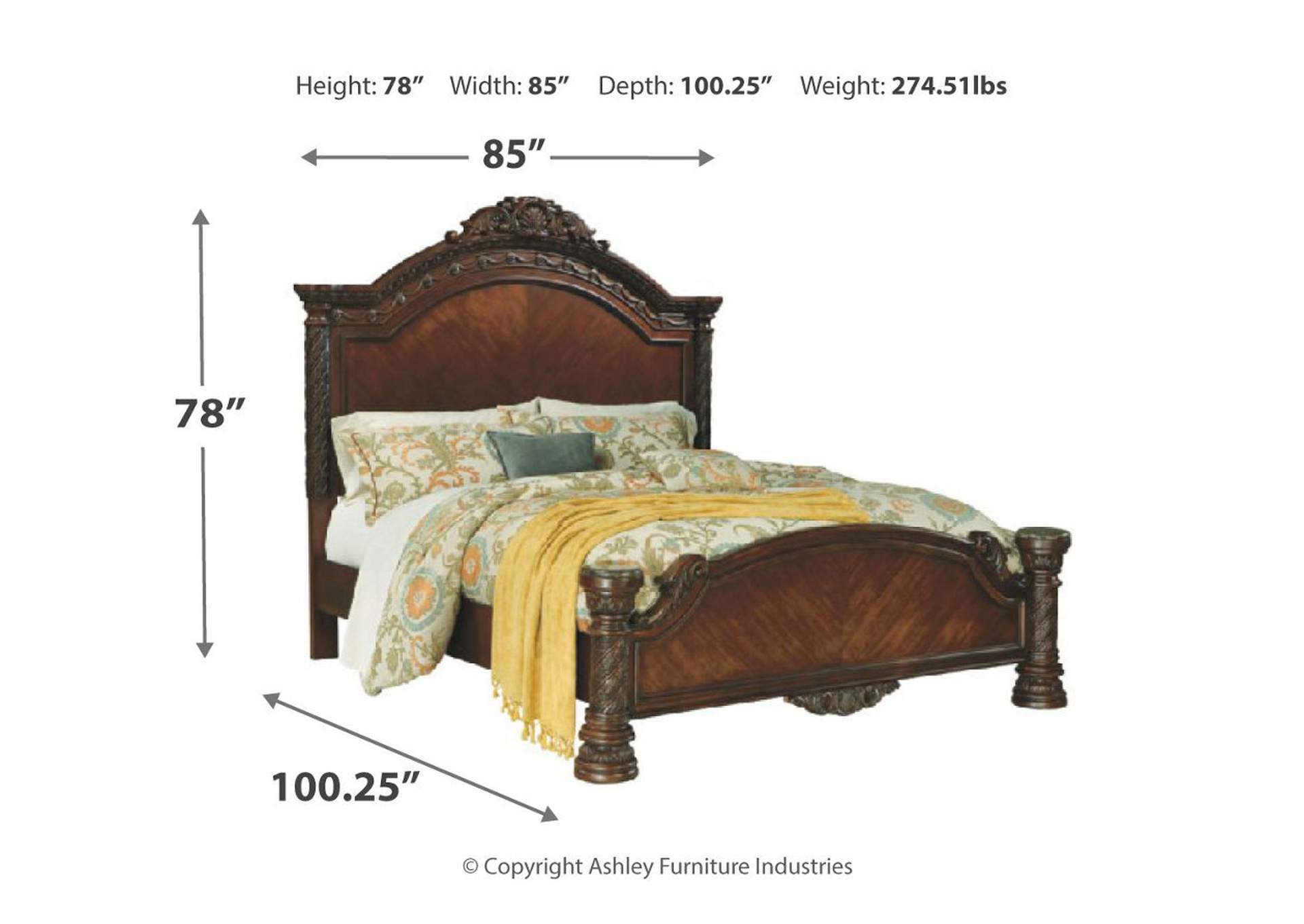 North Shore California King Panel Bed,Millennium