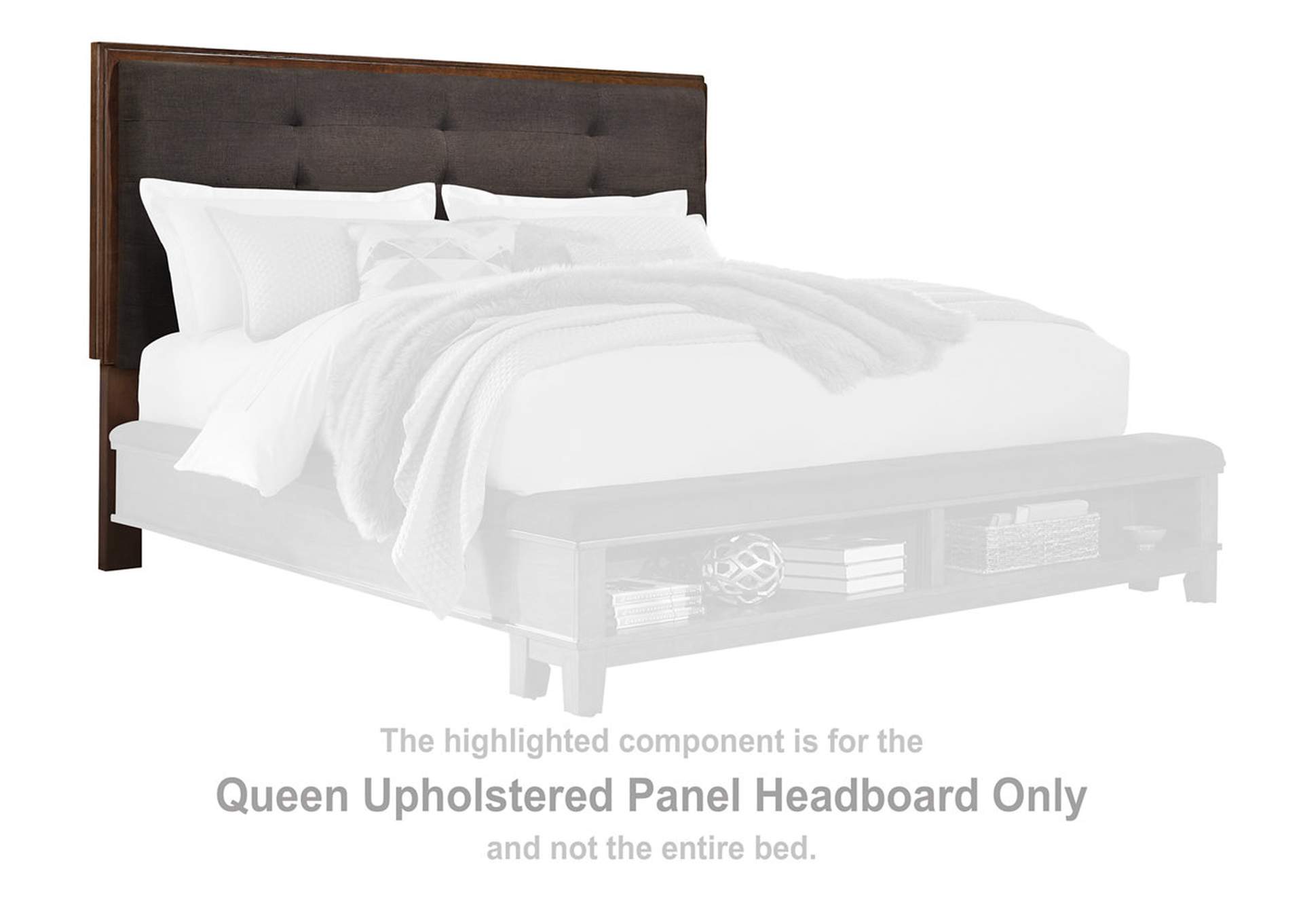 Ralene Queen Upholstered Panel Bed with Mirrored Dresser,Signature Design By Ashley