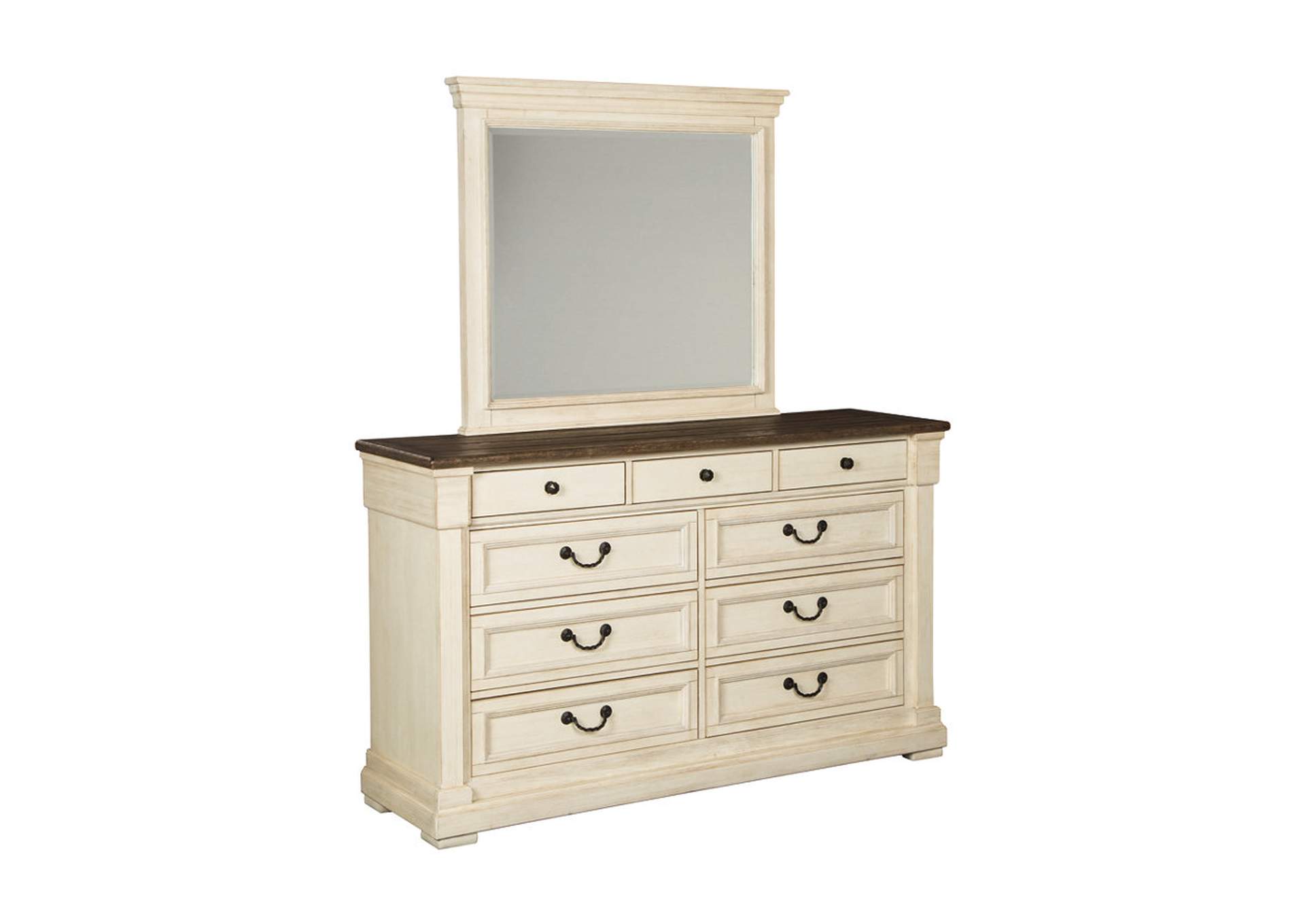 Bolanburg King Panel Bed with Mirrored Dresser and Chest,Signature Design By Ashley
