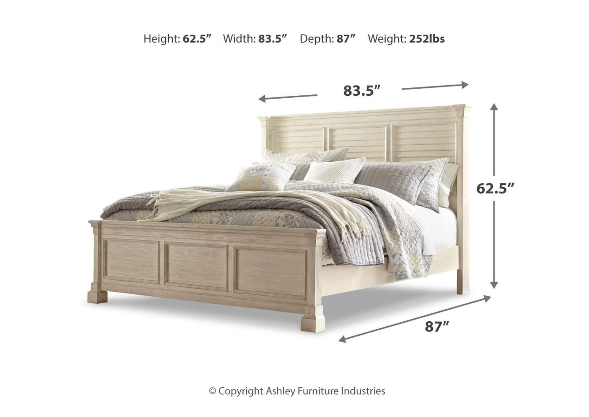 Bolanburg King Panel Bed, Dresser and Mirror,Signature Design By Ashley