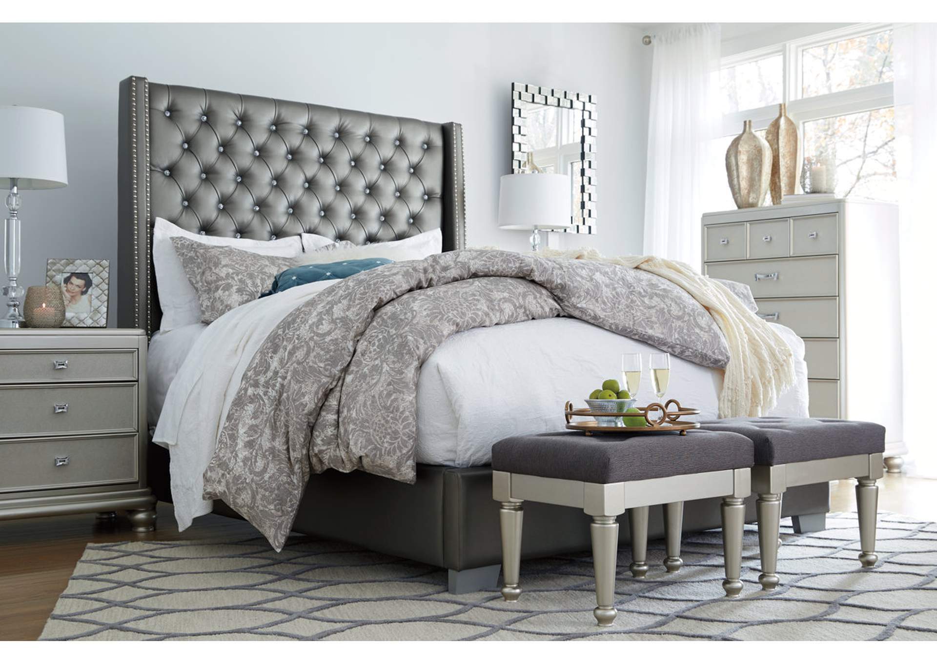 Coralayne King Upholstered Bed,Signature Design By Ashley
