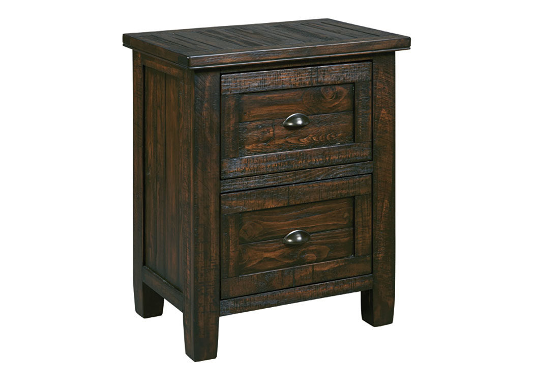 Trudell Golden Brown Two Drawer Nightstand,ABF Signature Design by Ashley