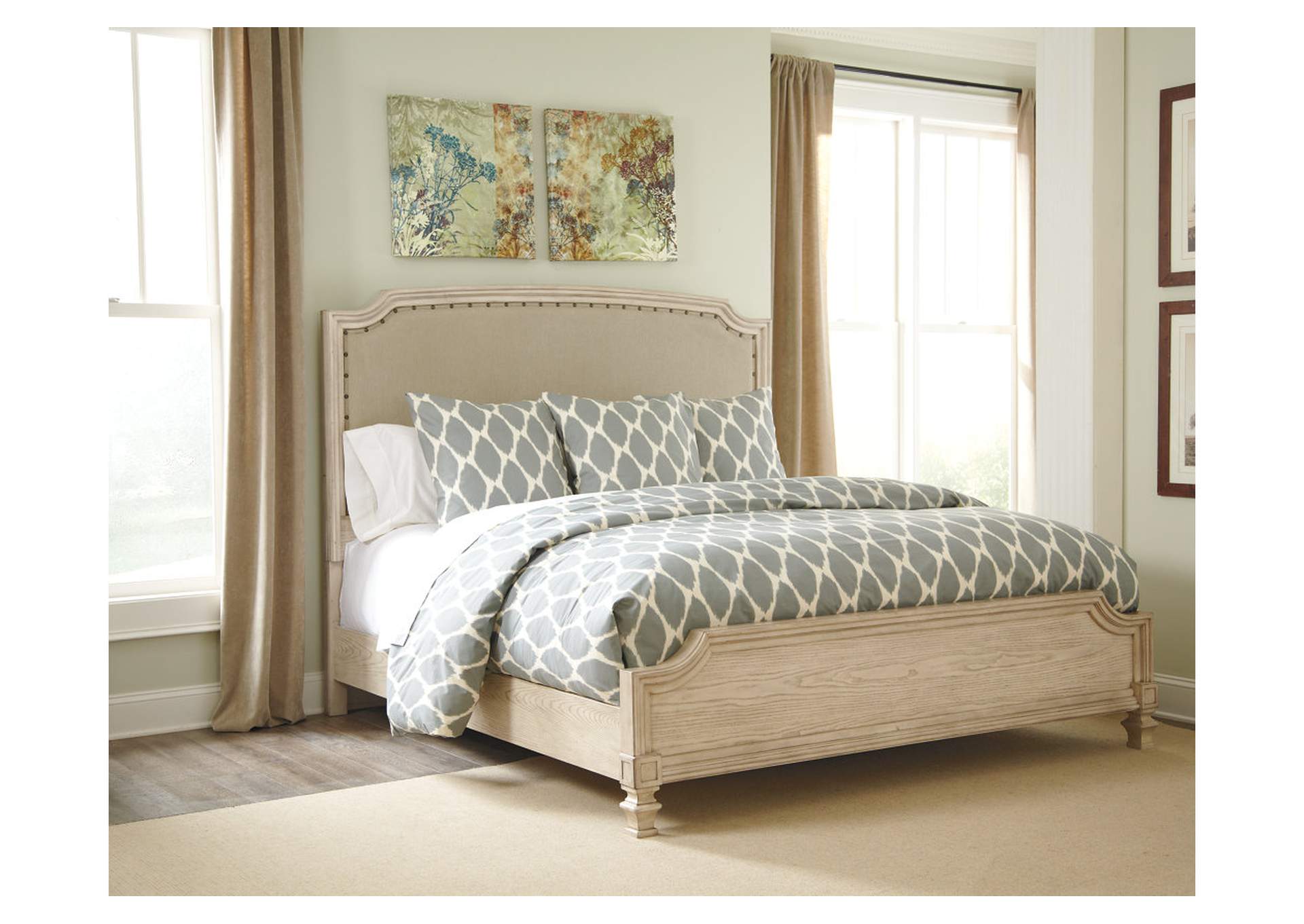 Demarlos King Upholstered Panel Bed,ABF Signature Design by Ashley
