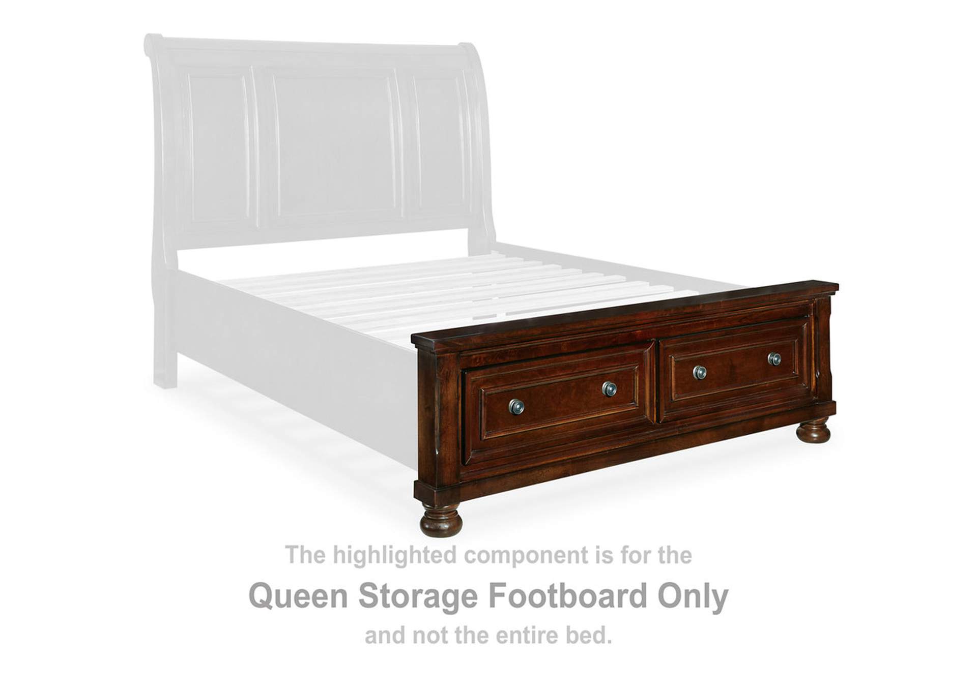 Porter Queen Sleigh Storage Bed, Dresser, Mirror, Chest, and 2 Nightstands,Millennium