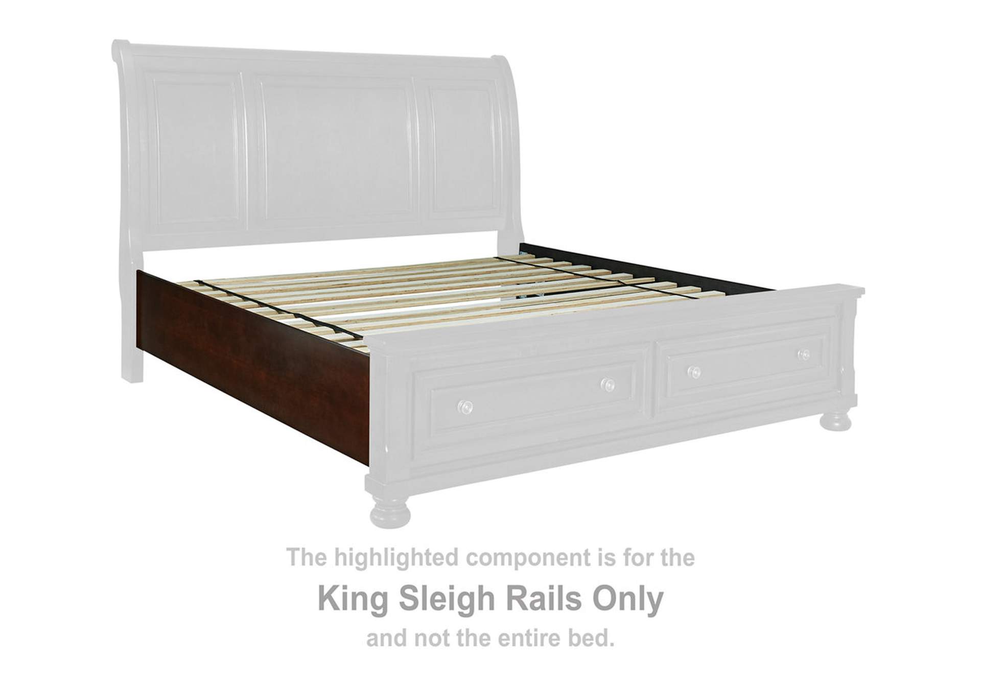Porter King Sleigh Storage Bed, Dresser and Mirror,Millennium