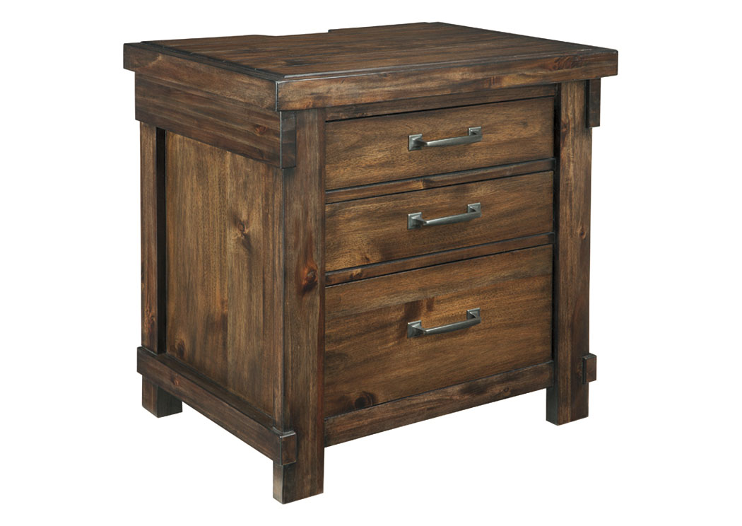 Lakeleigh Brown Three Drawer Night Stand,ABF Signature Design by Ashley