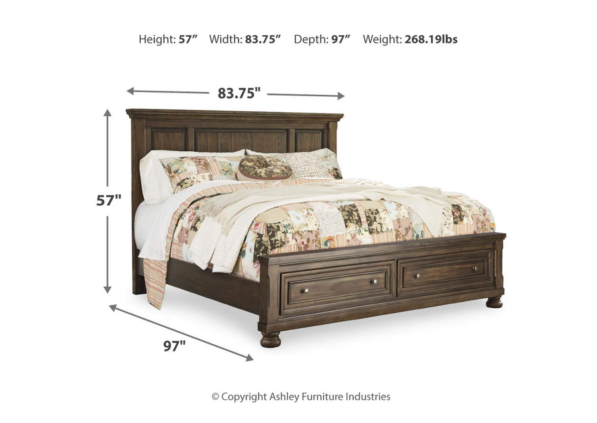 Flynnter King Sleigh Bed,Signature Design By Ashley