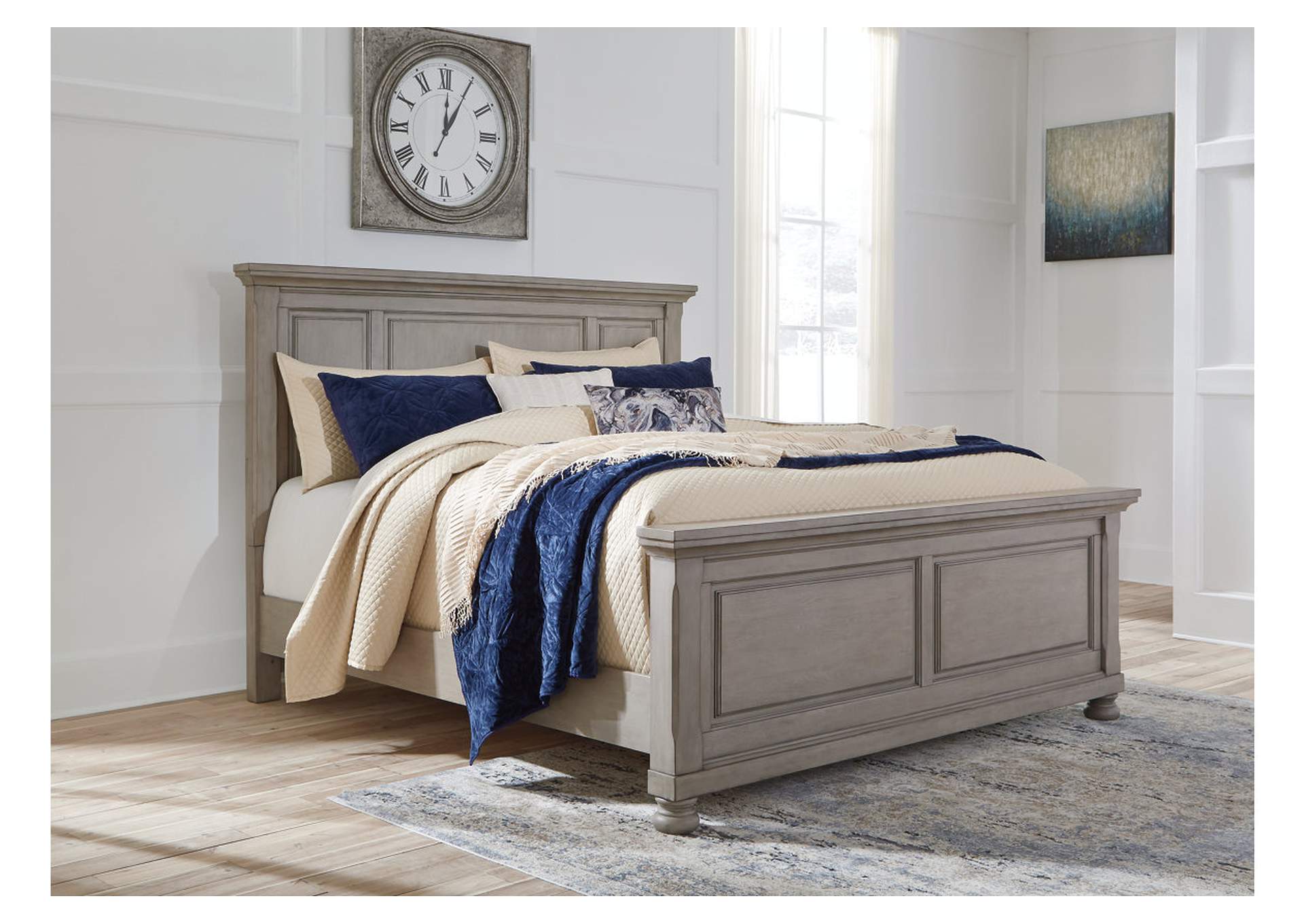 Lettner King Panel Bed, Dresser, Mirror and 2 Nightstands,Signature Design By Ashley