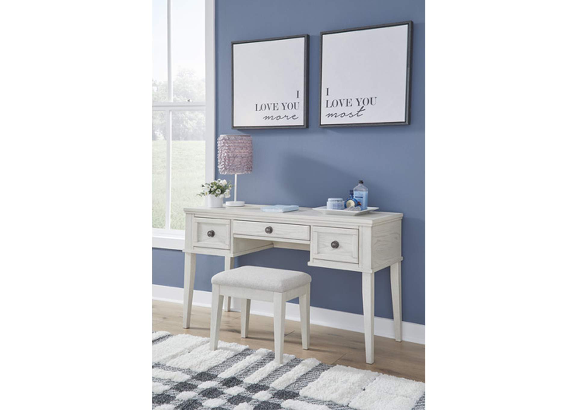 Robbinsdale Vanity with Stool,Signature Design By Ashley