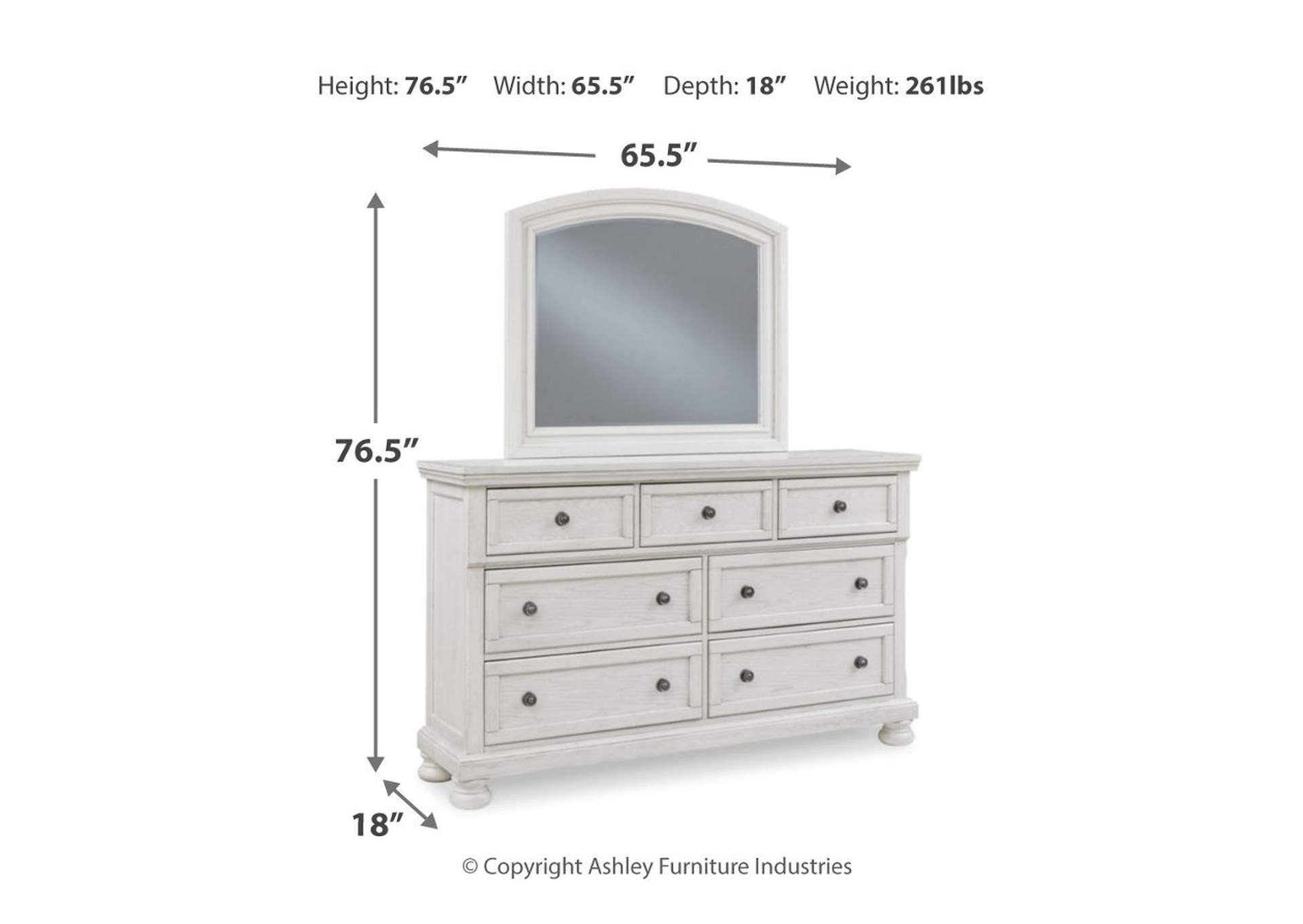 Robbinsdale King Panel Storage Bed, Dresser and Mirror,Signature Design By Ashley
