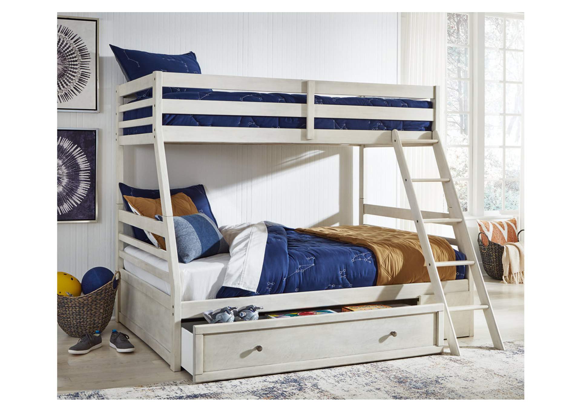 Robbinsdale Twin over Full Bunk Bed, Dresser and Chest,Signature Design By Ashley