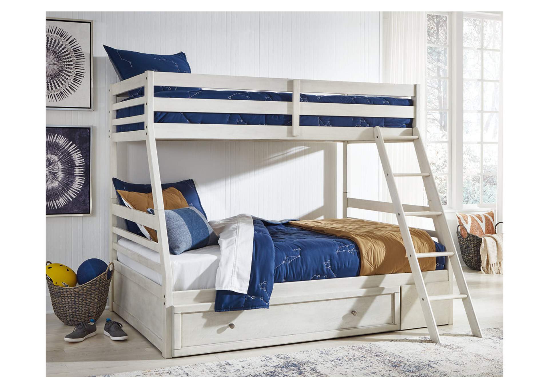 Robbinsdale Twin over Full Bunk Bed with Storage,Signature Design By Ashley