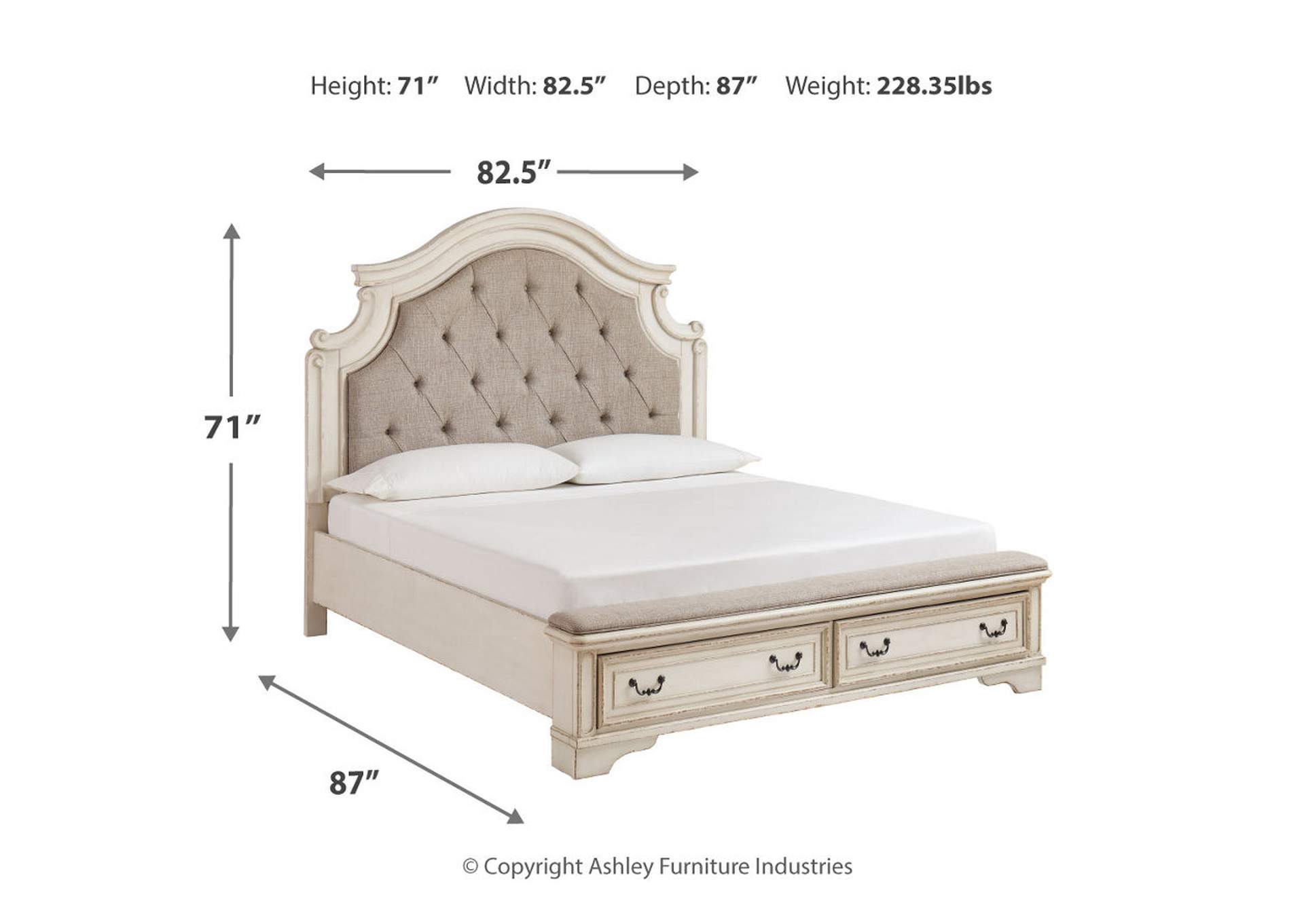 Realyn King Storage Bed, Chest and 2 Nightstands,Signature Design By Ashley