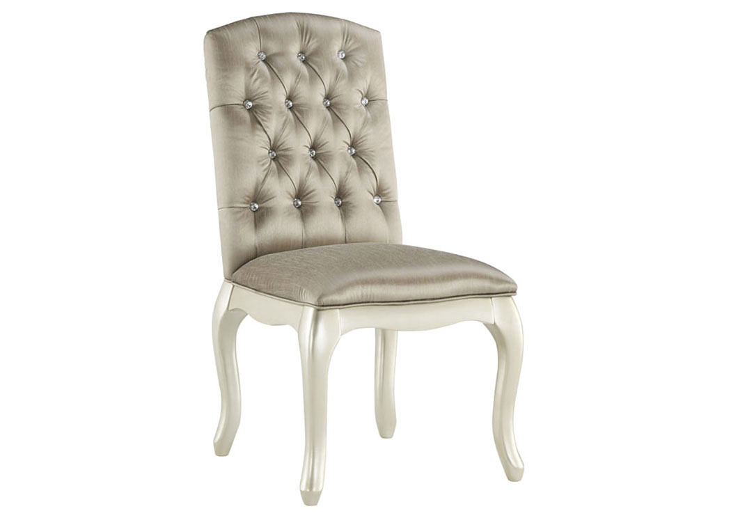 Cassimore Pearl Silver Upholstered Chair,ABF Signature Design by Ashley