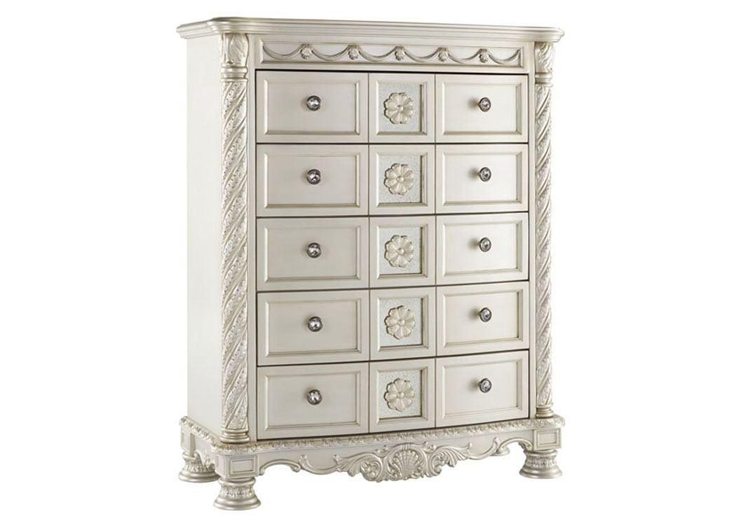 Cassimore Pearl Silver Five Drawer Chest,ABF Signature Design by Ashley