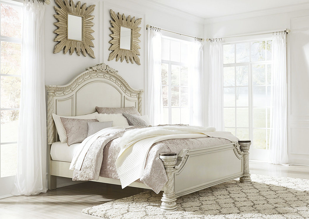 Cassimore Pearl Silver King Panel Bed,ABF Signature Design by Ashley