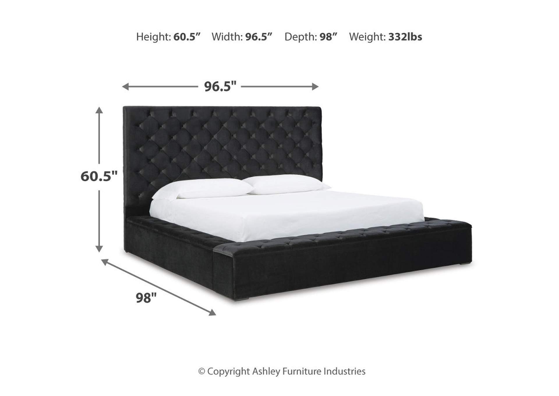 Lindenfield King Upholstered Bed with Storage Ivan Smith Furniture