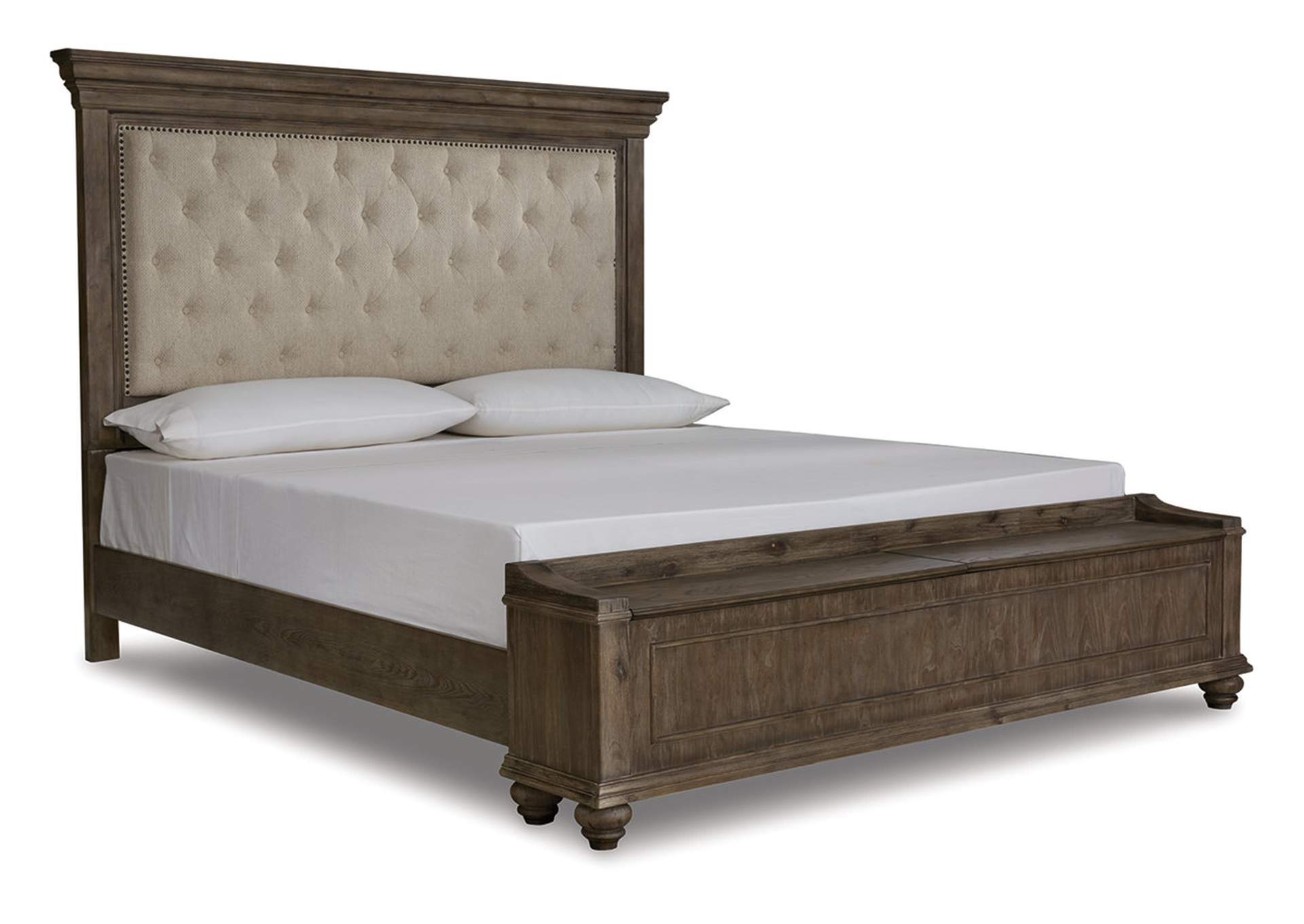 Johnelle California King Upholstered Panel Bed with Storage,Millennium