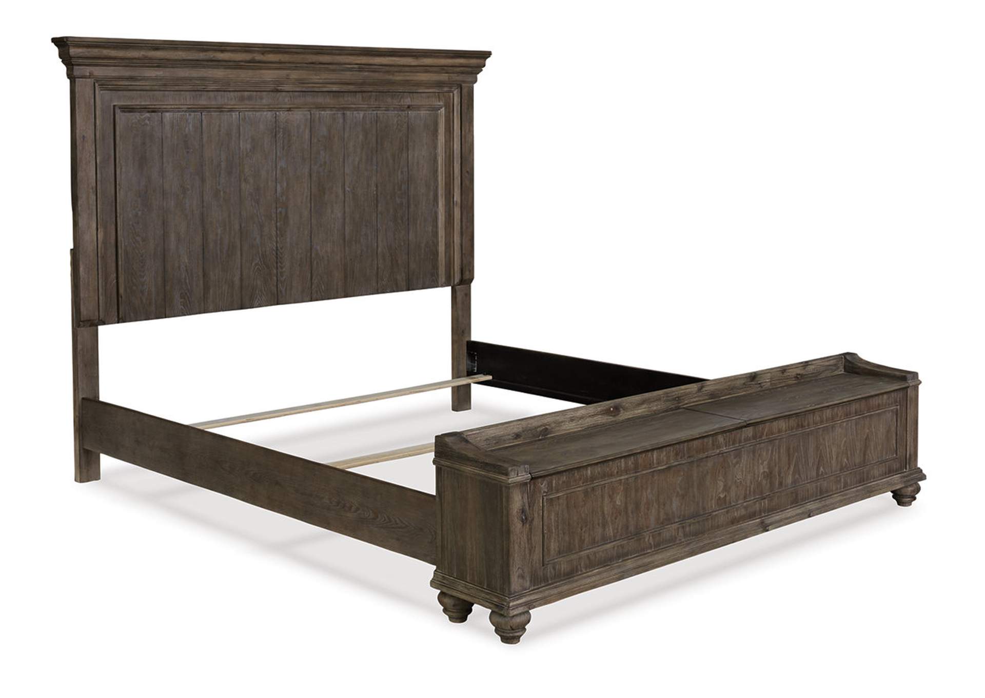 Johnelle California King Panel Bed with Storage Bench,Millennium