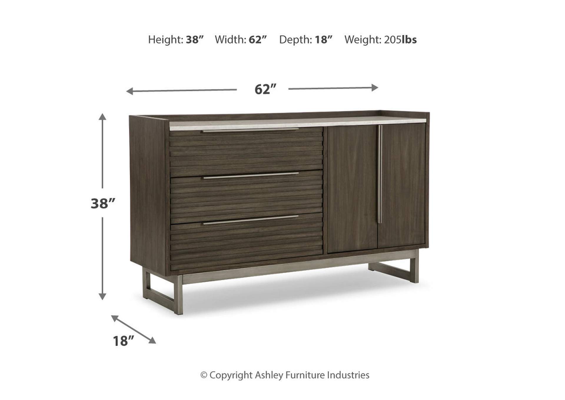 Arkenton California King Panel Bed with Dresser,Ashley