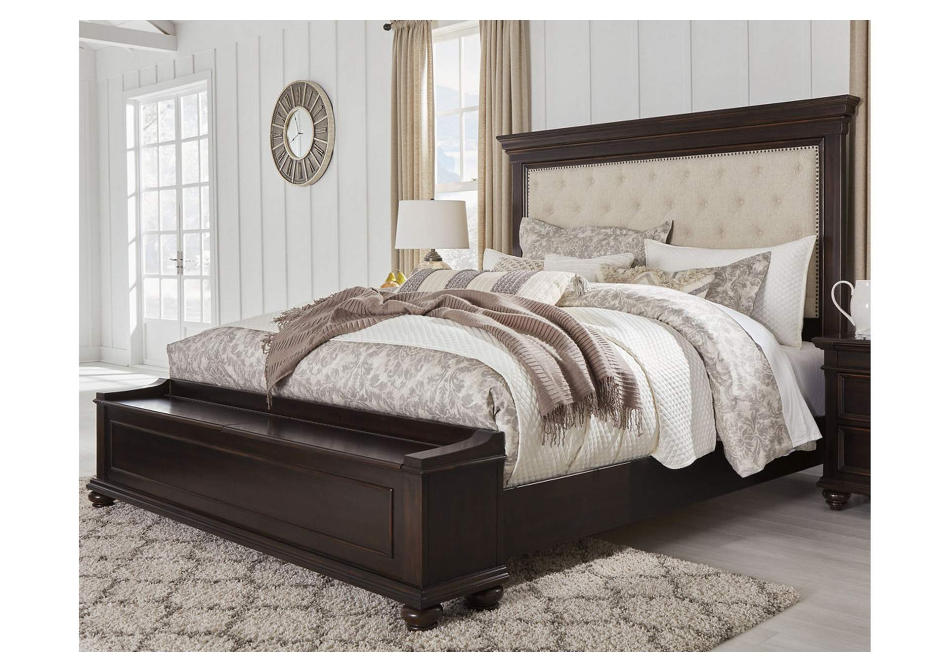 Brynhurst Queen Upholstered Bed with Storage Bench,Signature Design By Ashley