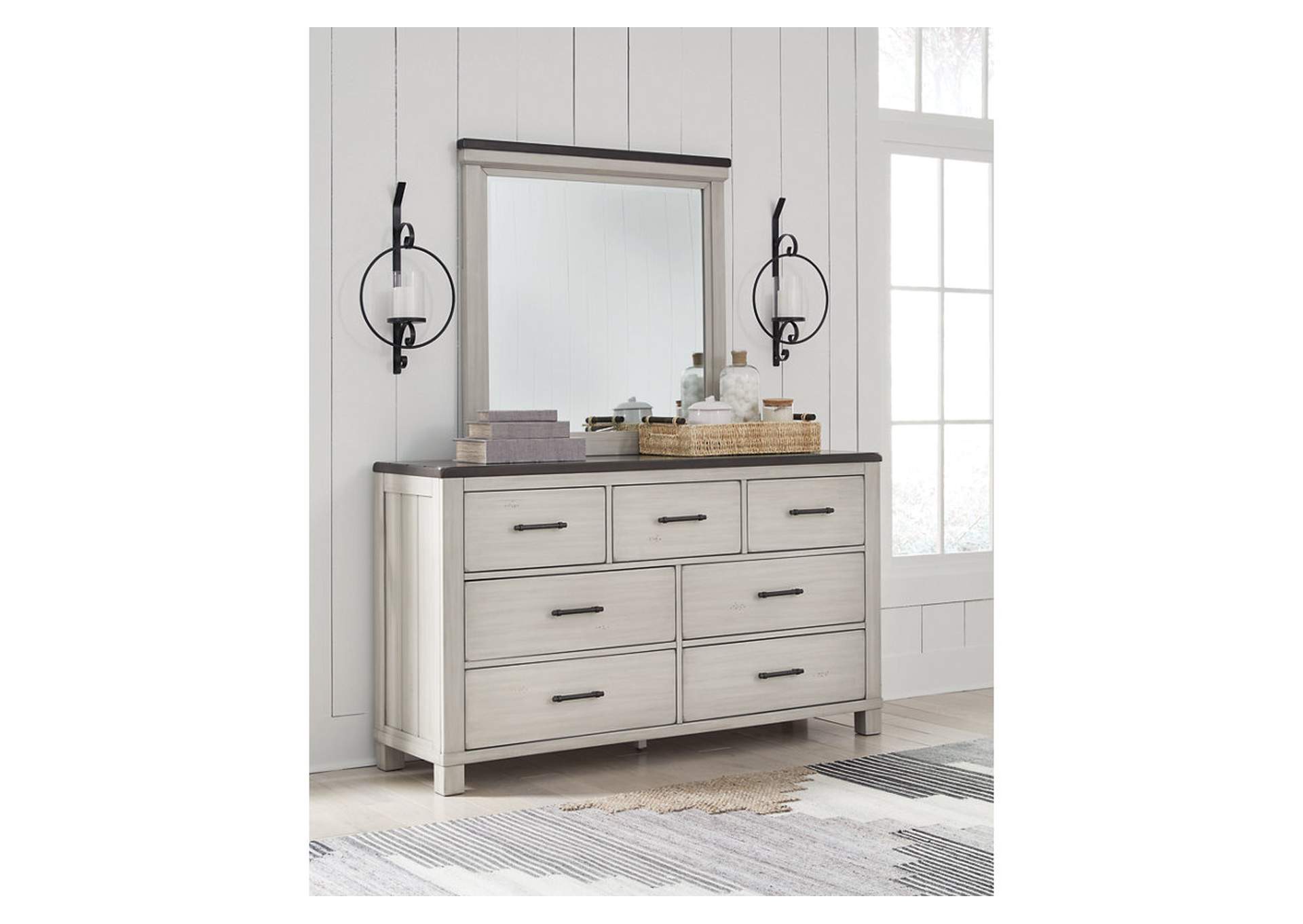 Darborn California King Panel Bed, Dresser and Mirror,Signature Design By Ashley