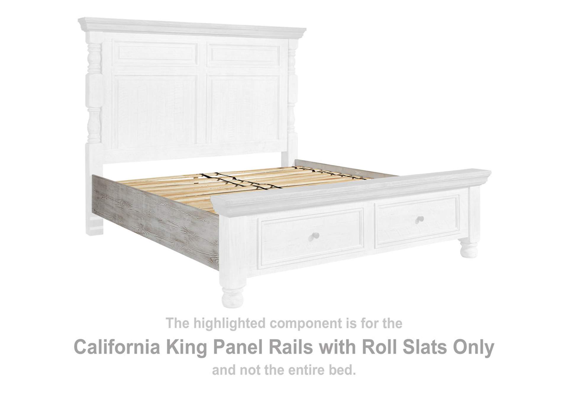 Havalance California King Poster Bed with 2 Storage Drawers,Millennium