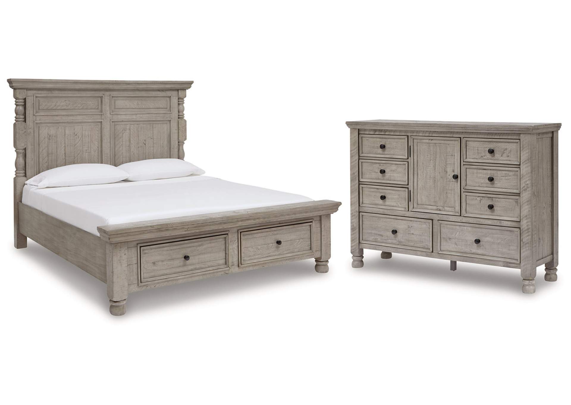 Harrastone Queen Panel Bed with Dresser,Millennium