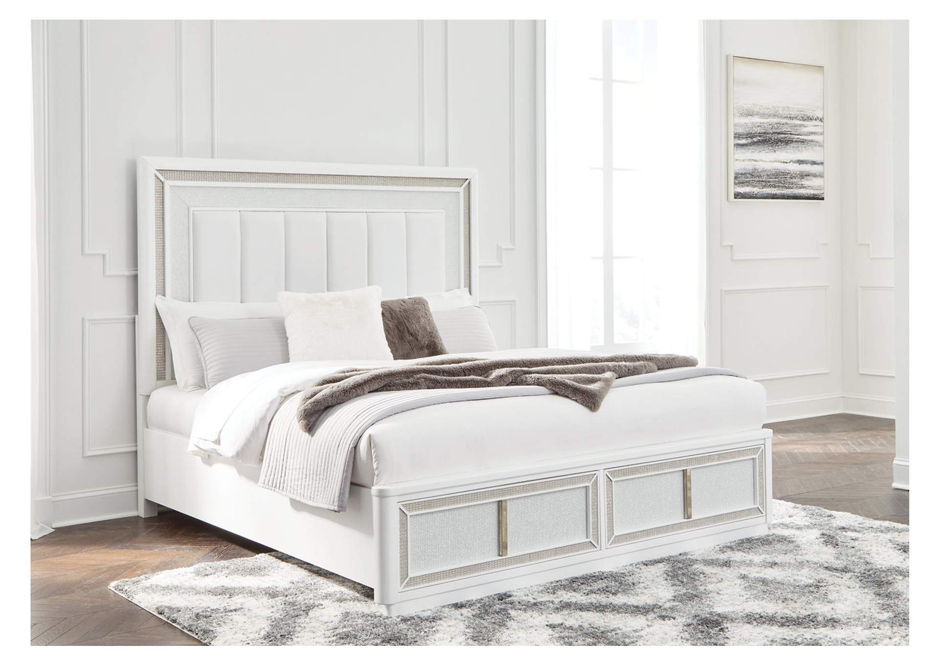 Chalanna Queen Upholstered Storage Bed,Signature Design By Ashley