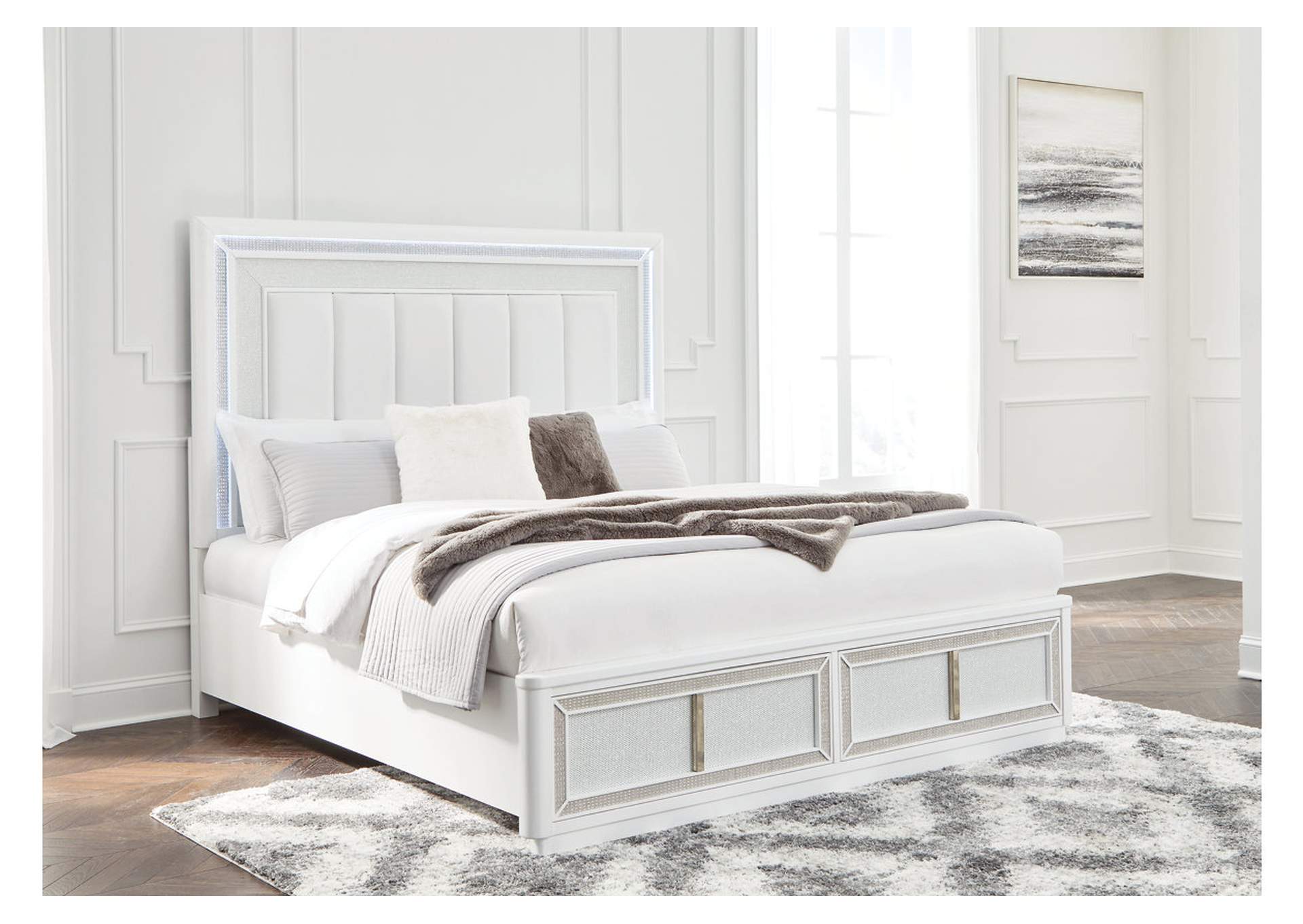 Chalanna Queen Upholstered Storage Bed,Signature Design By Ashley