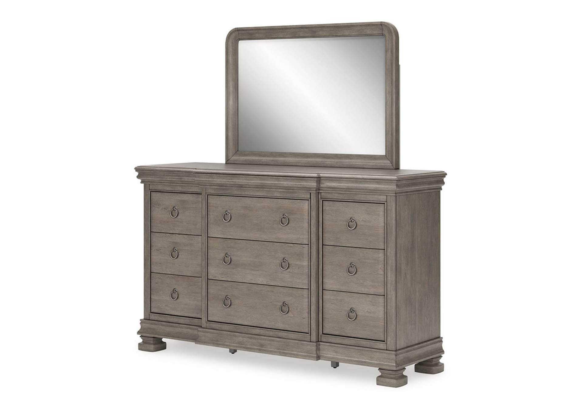 Lexorne Queen Sleigh Bed, Dresser and Mirror,Signature Design By Ashley